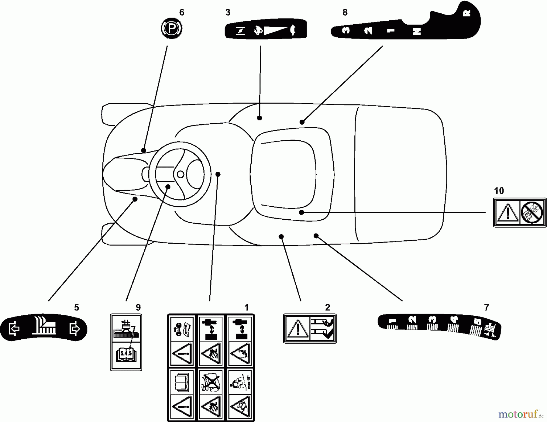Dolmar Rasentraktoren RM-63.7 RM-63.7 (2007) 13 AUFKLEBER