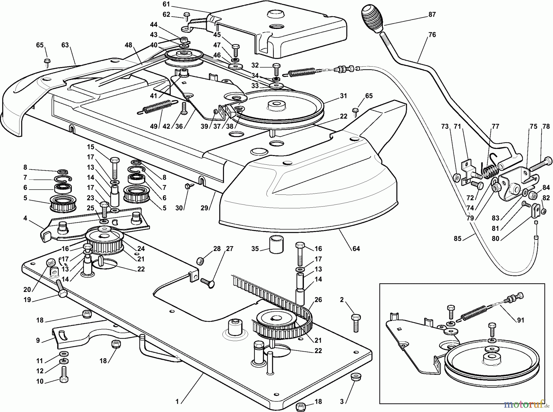  Dolmar Rasentraktoren TM-102.16 TM-102.16 (2007) 8  SCHNEIDWERKZEUG (1)