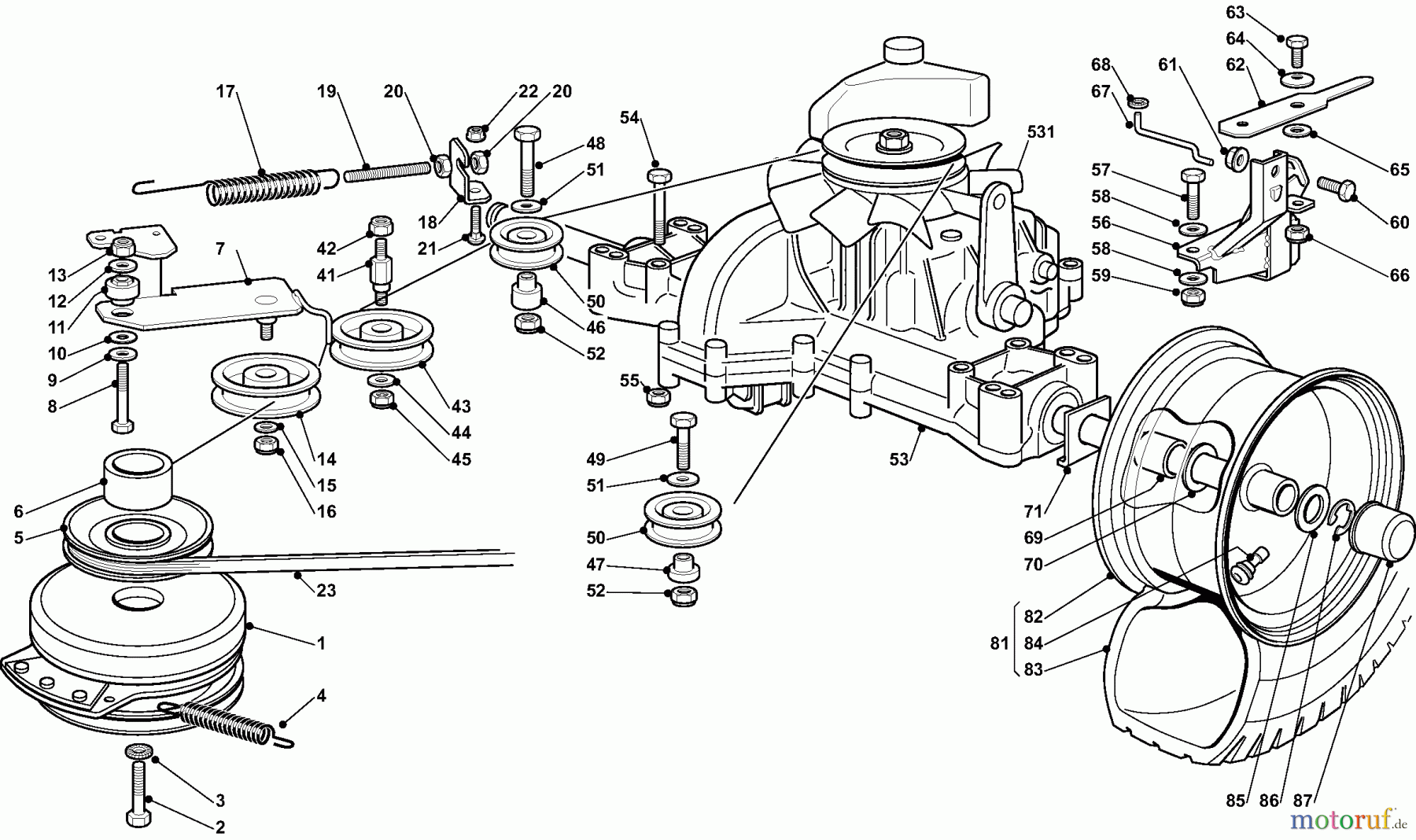  Dolmar Rasentraktoren TM9214H TM-92.14 H (2007) 6y  Getriebe