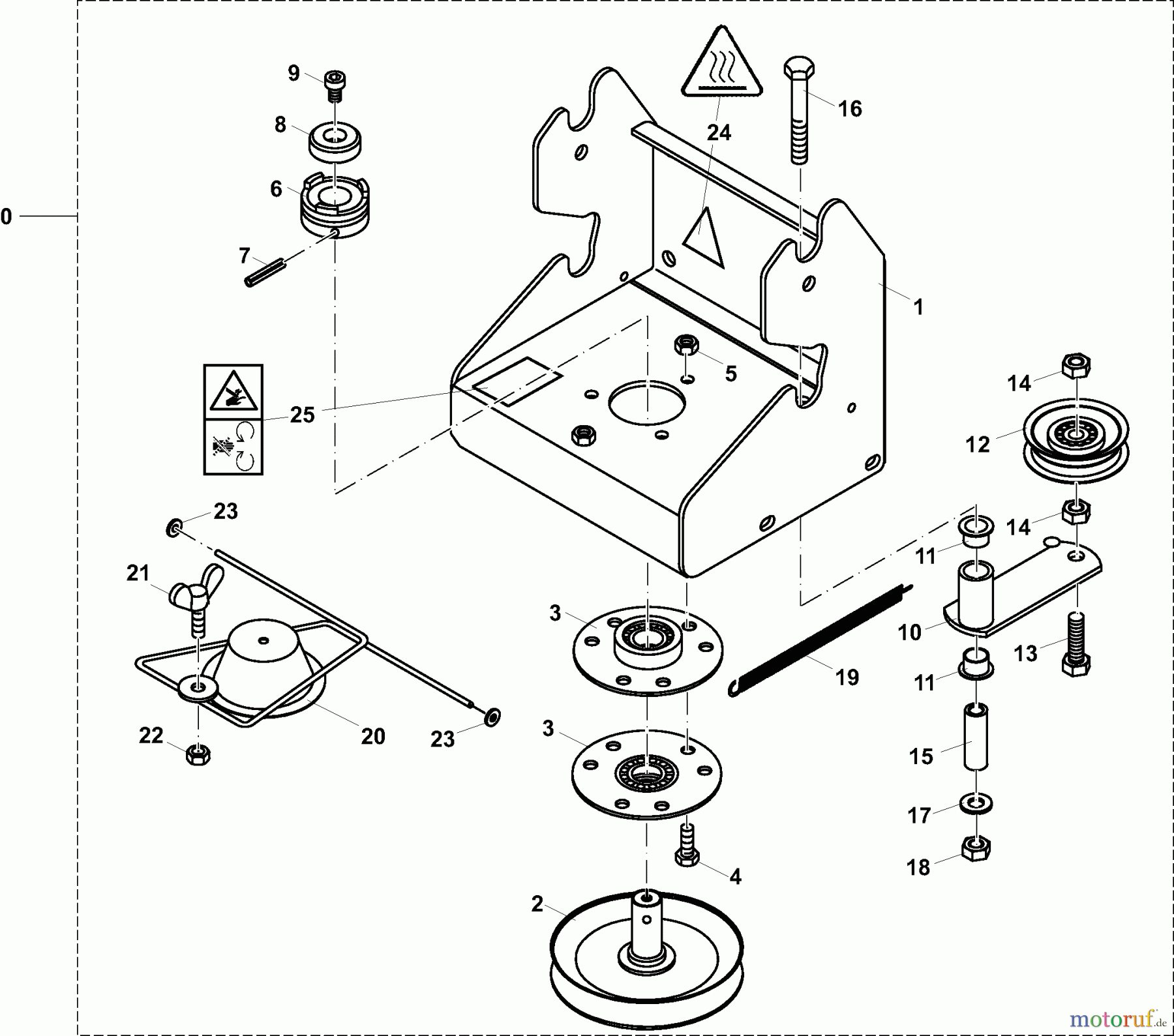  Dolmar Rasentraktoren Zubehör RS-120, TA-250, TK-420, TK-520, TS-125 10  Schnellwechsler mit/ohne Antrieb (=>2014)
