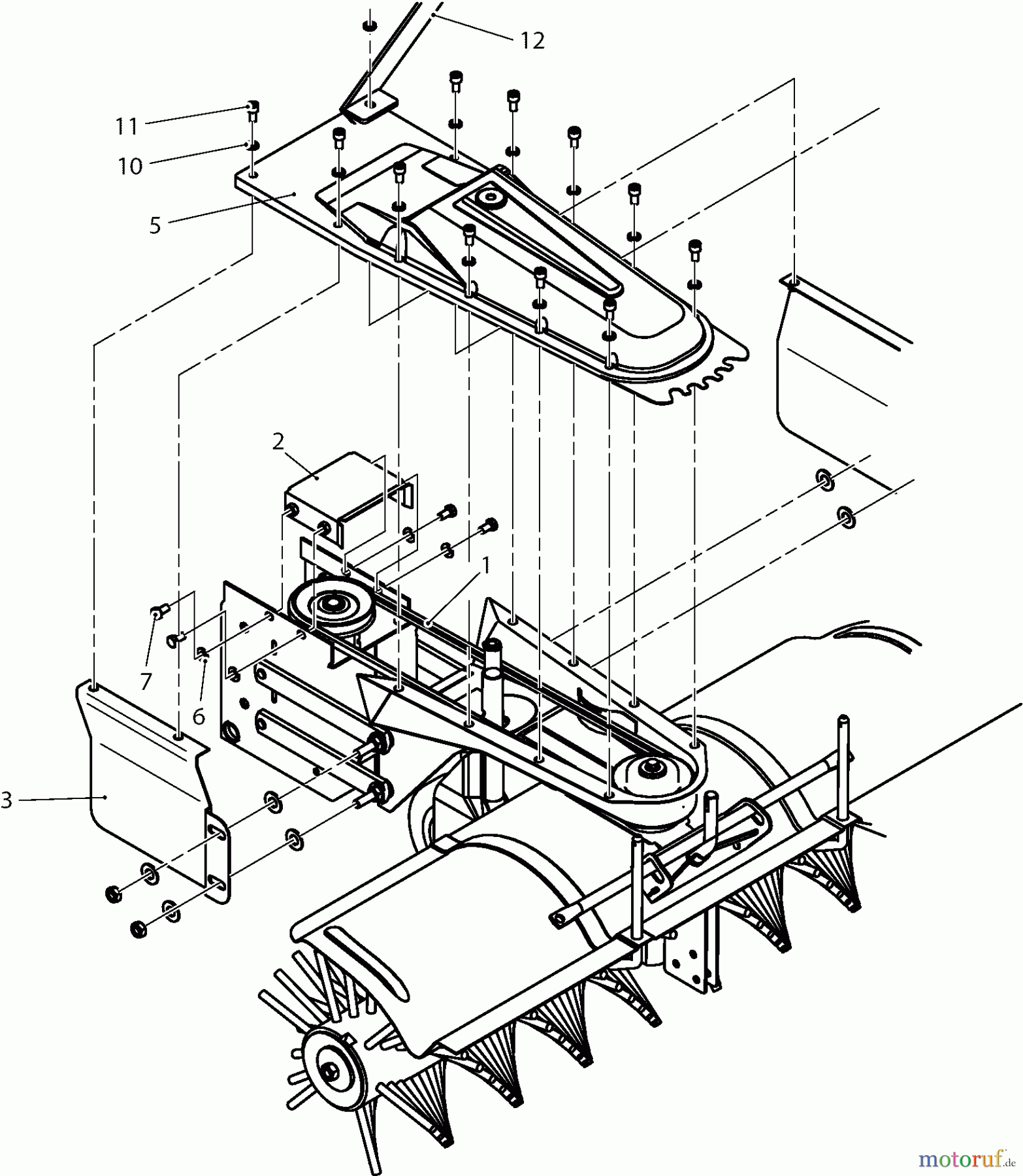  Dolmar Rasentraktoren Zubehör RS-120, TA-250, TK-420, TK-520, TS-125 14  TK-420 - Kehrmaschine (Basiswechsler)