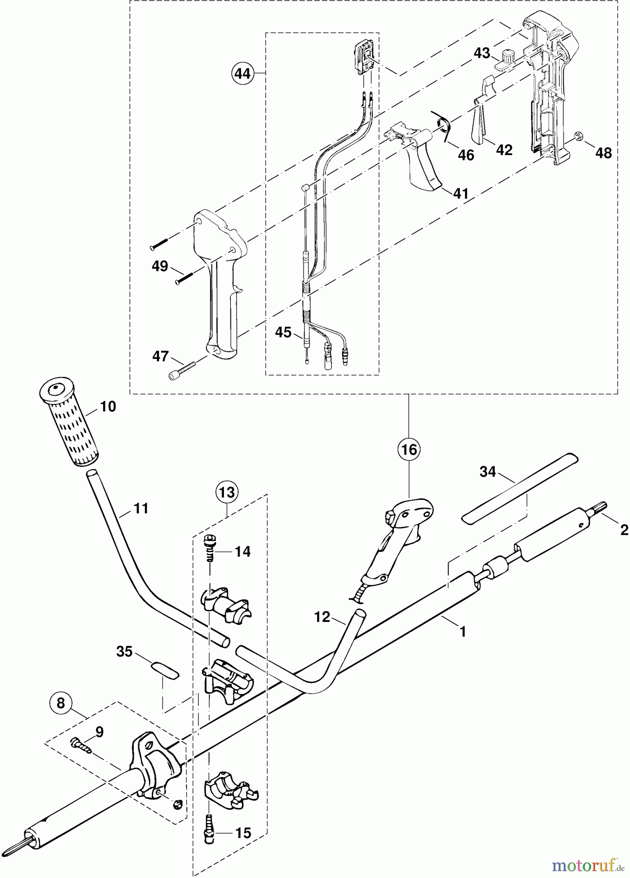 Dolmar Motorsensen & Trimmer Benzin 4-Takt MS-250.4 10 Hauptrohr, Handgriff