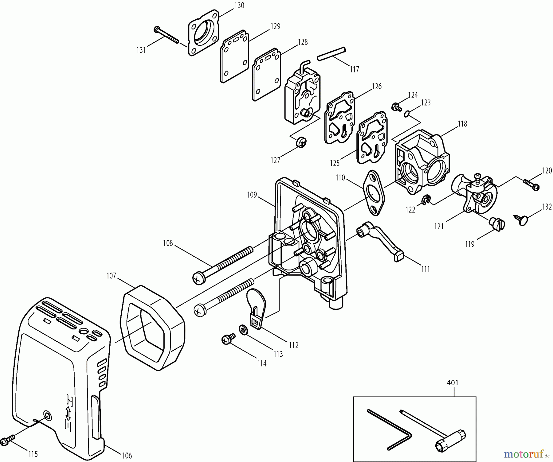  Dolmar Rasenkantenschneider PE-250 (USA) 3  Vergaser, Luftfilter, Zubehör
