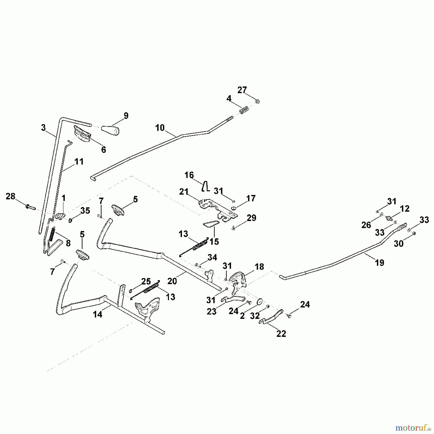  Viking Rasentraktoren Rasentraktoren MT 4097.0 S I - Bremse, Parkbremse, Schalthebel