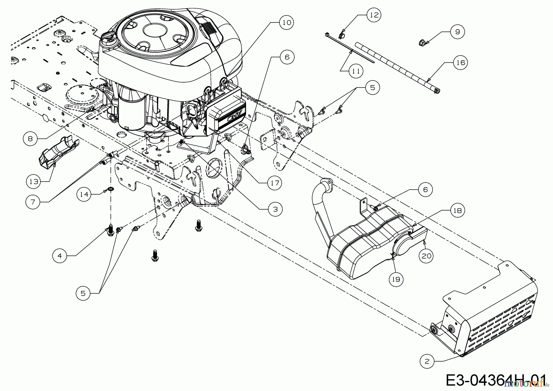  MTD Rasentraktoren MTD 96 13BH765F600  (2019) Motorzubehör