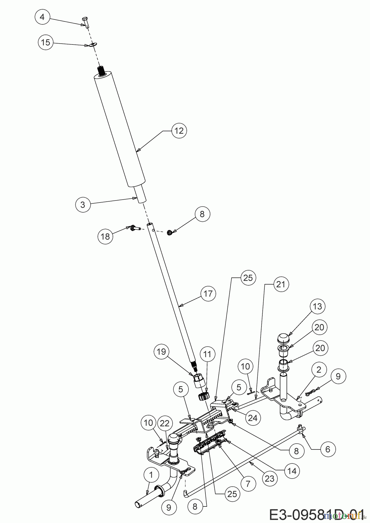 MTD Rasentraktoren Minirider 76 RDE 13B726SD600  (2020) Lenkung
