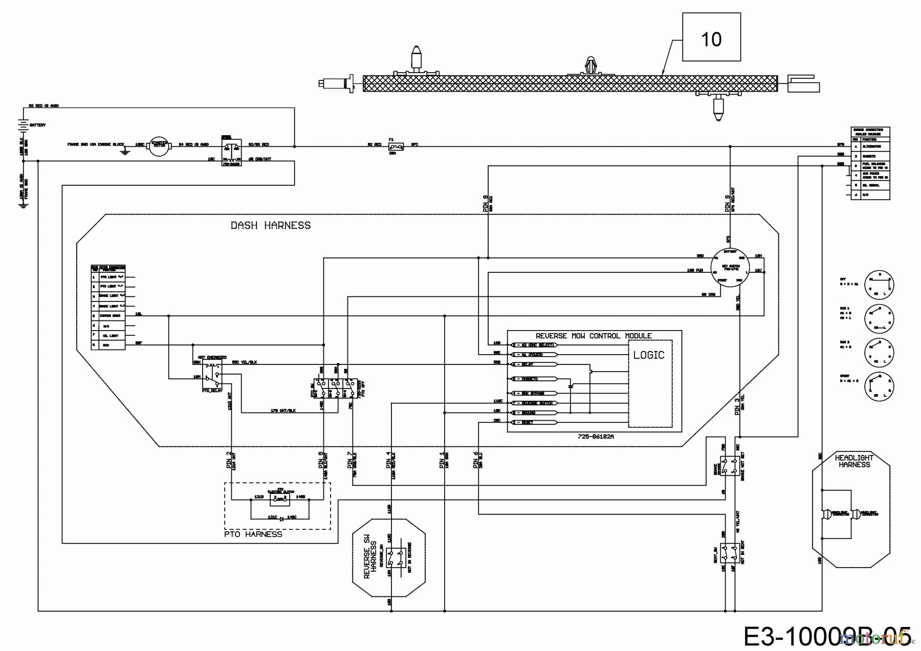  Tigara Rasentraktoren TG 222/117 HBI 13BAA1KT649  (2019) Schaltplan Elektromagnetkupplung
