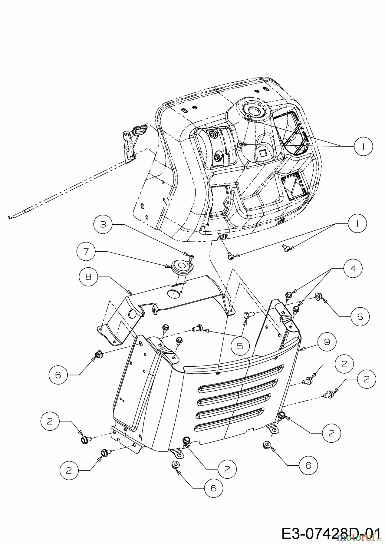  MTD Rasentraktoren LT 92 EXT 13BB76KE682 (2021) Armaturenbrett