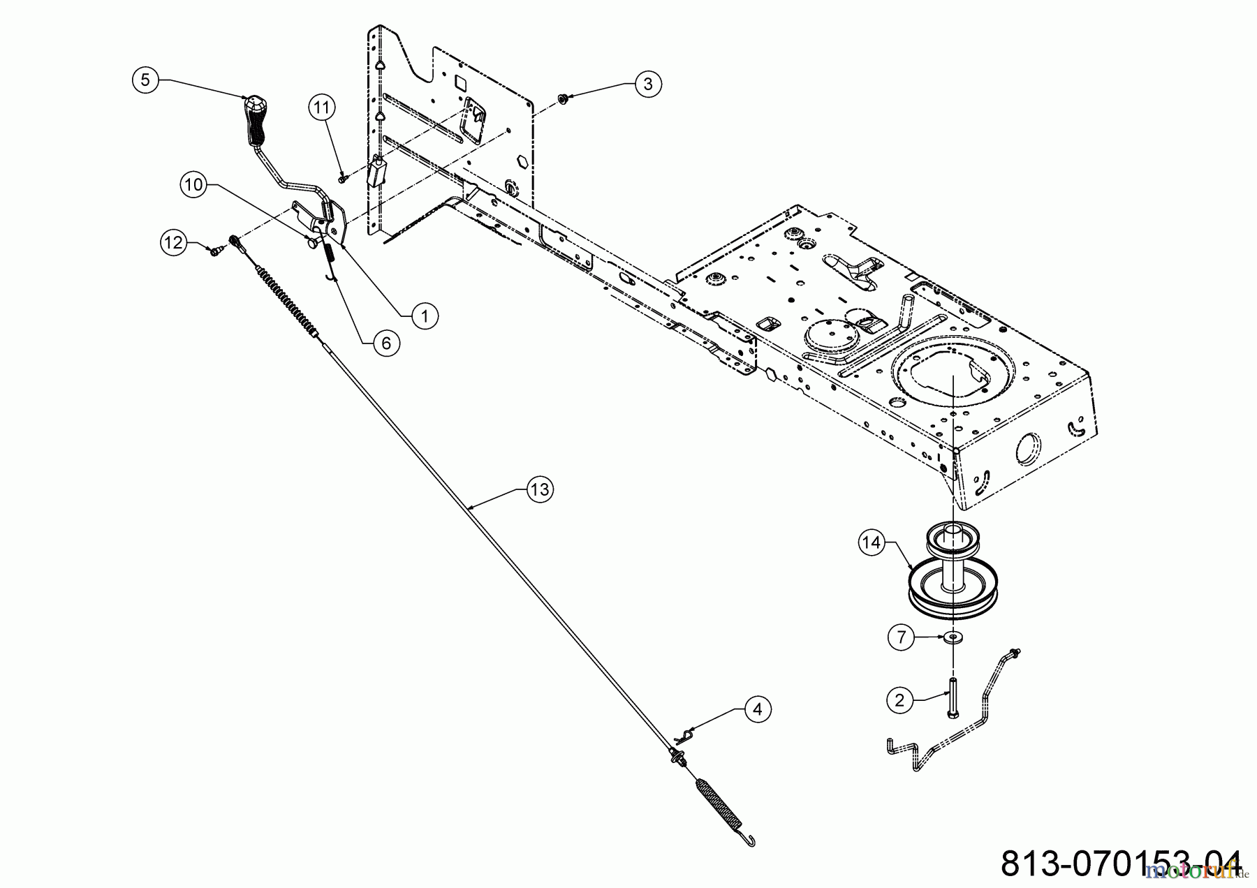  Cub Cadet Rasentraktoren LT2 NR92 13AB71BE603 (2023) Motorkeilriemenscheibe