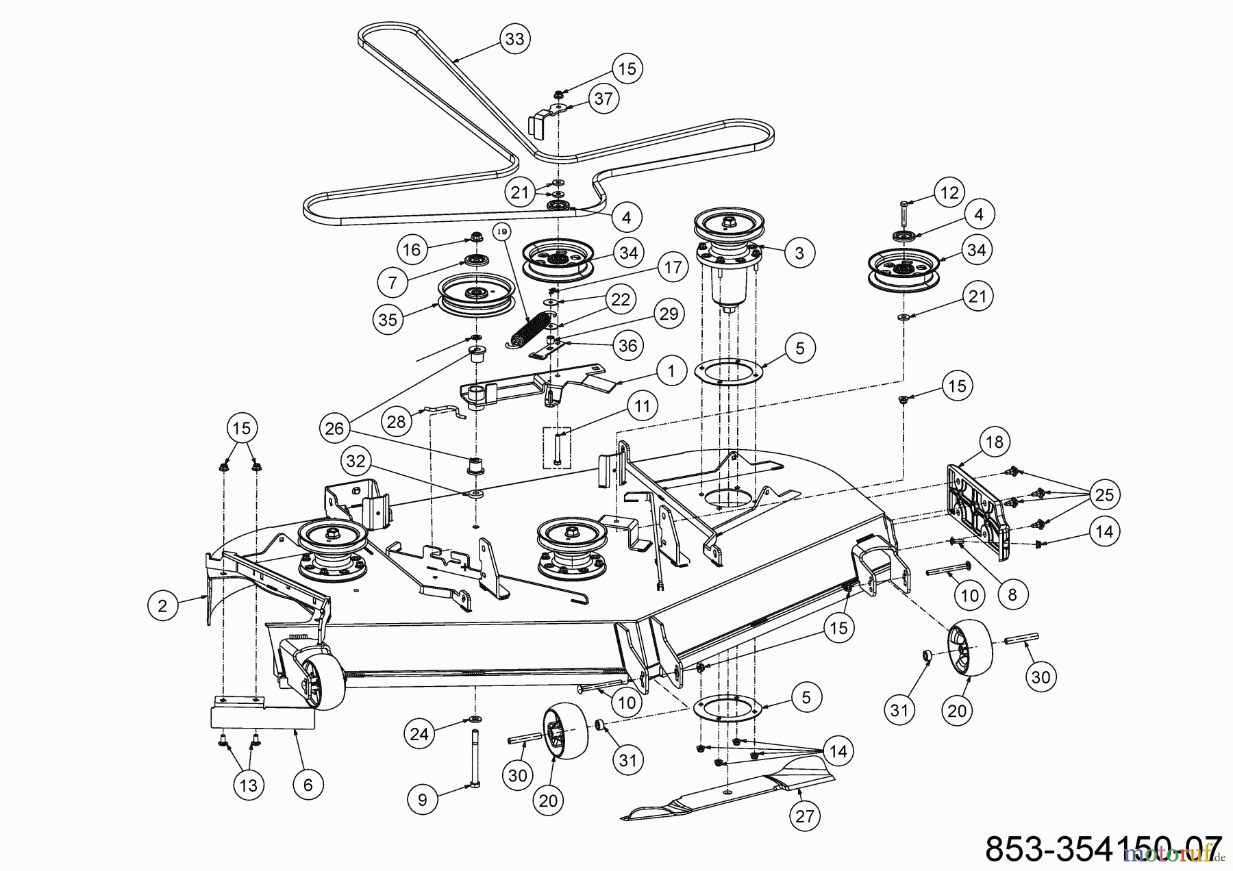  Cub Cadet Zero Turn XZ7 L152I ULTIMA 47ATAHA8603 (2023) Mähwerk