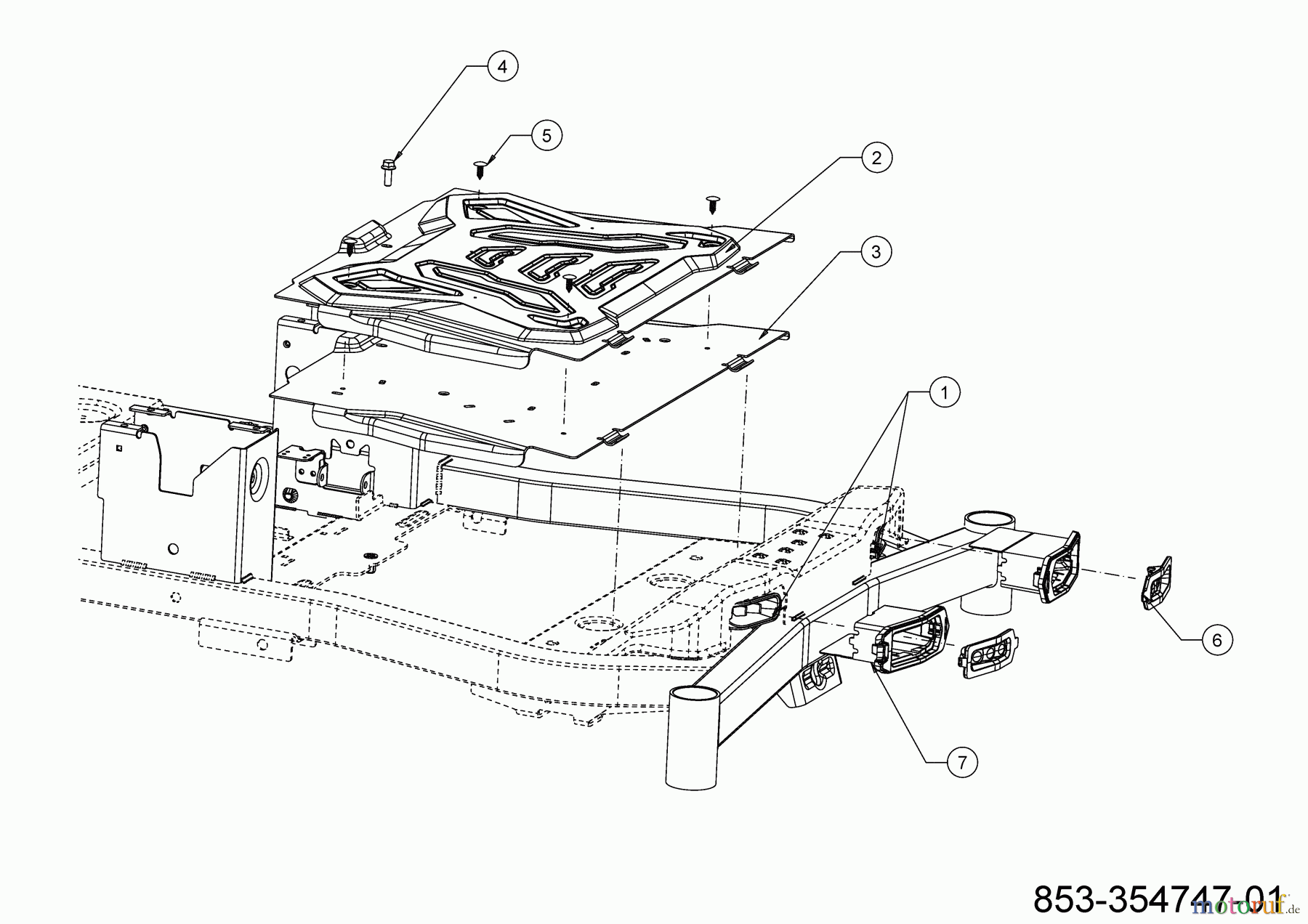  Cub Cadet Zero Turn XZ5 EL107 34BBA2CS603 (2023) Trittbrett, Beleuchtung