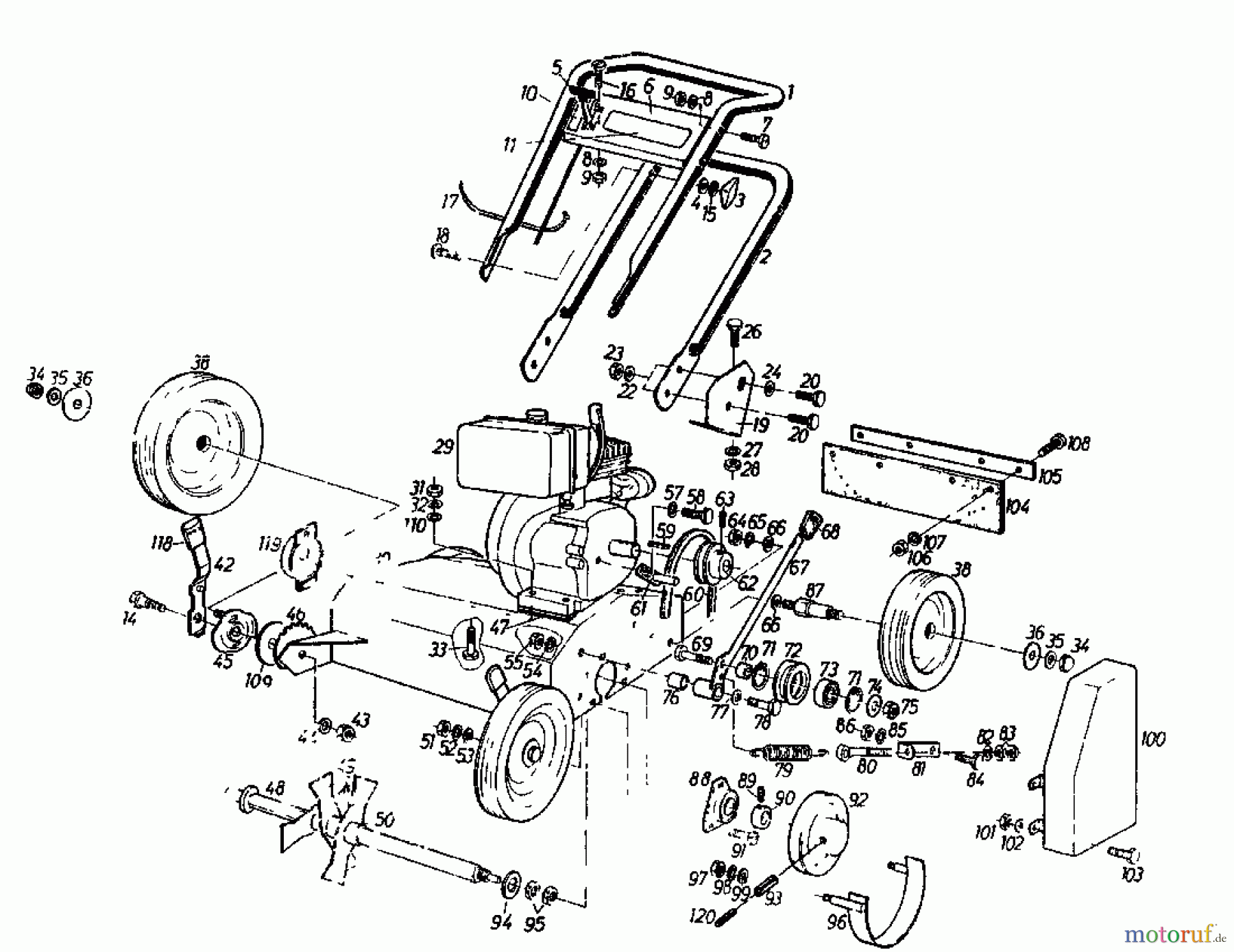  Gutbrod Motorvertikutierer VS 50 A 00053.01  (1985) Grundgerät