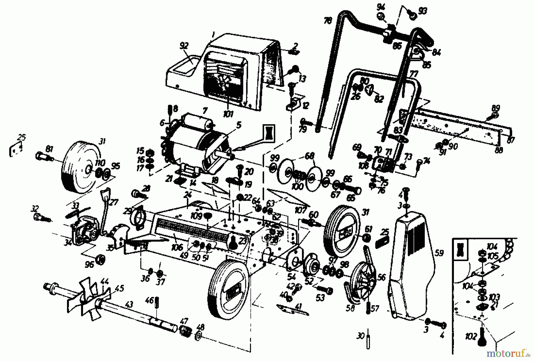  Gutbrod Elektrovertikutierer VS 40 E 02699.06  (1986) Grundgerät