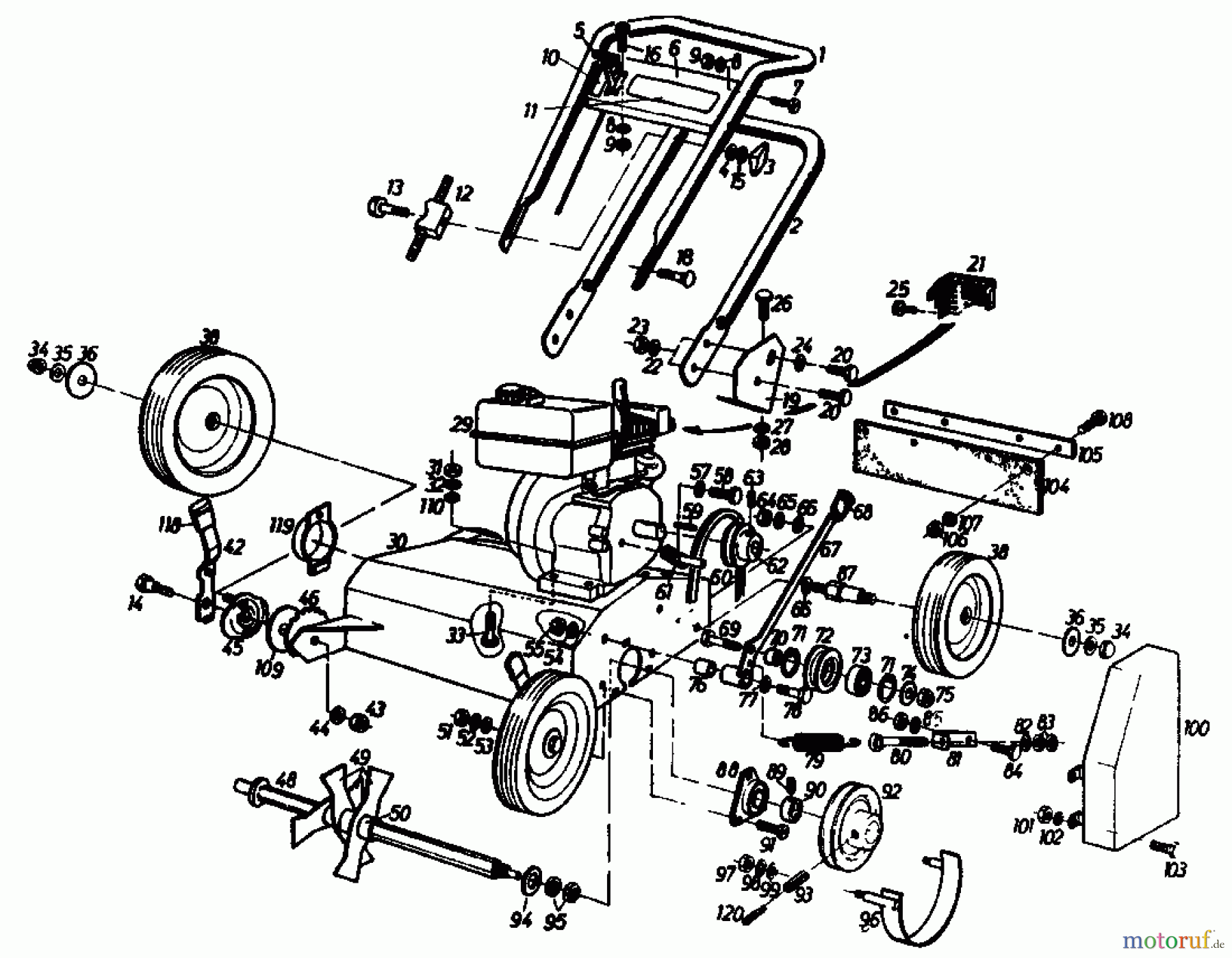  Gutbrod Motorvertikutierer VS 50 A 00053.01  (1986) Grundgerät