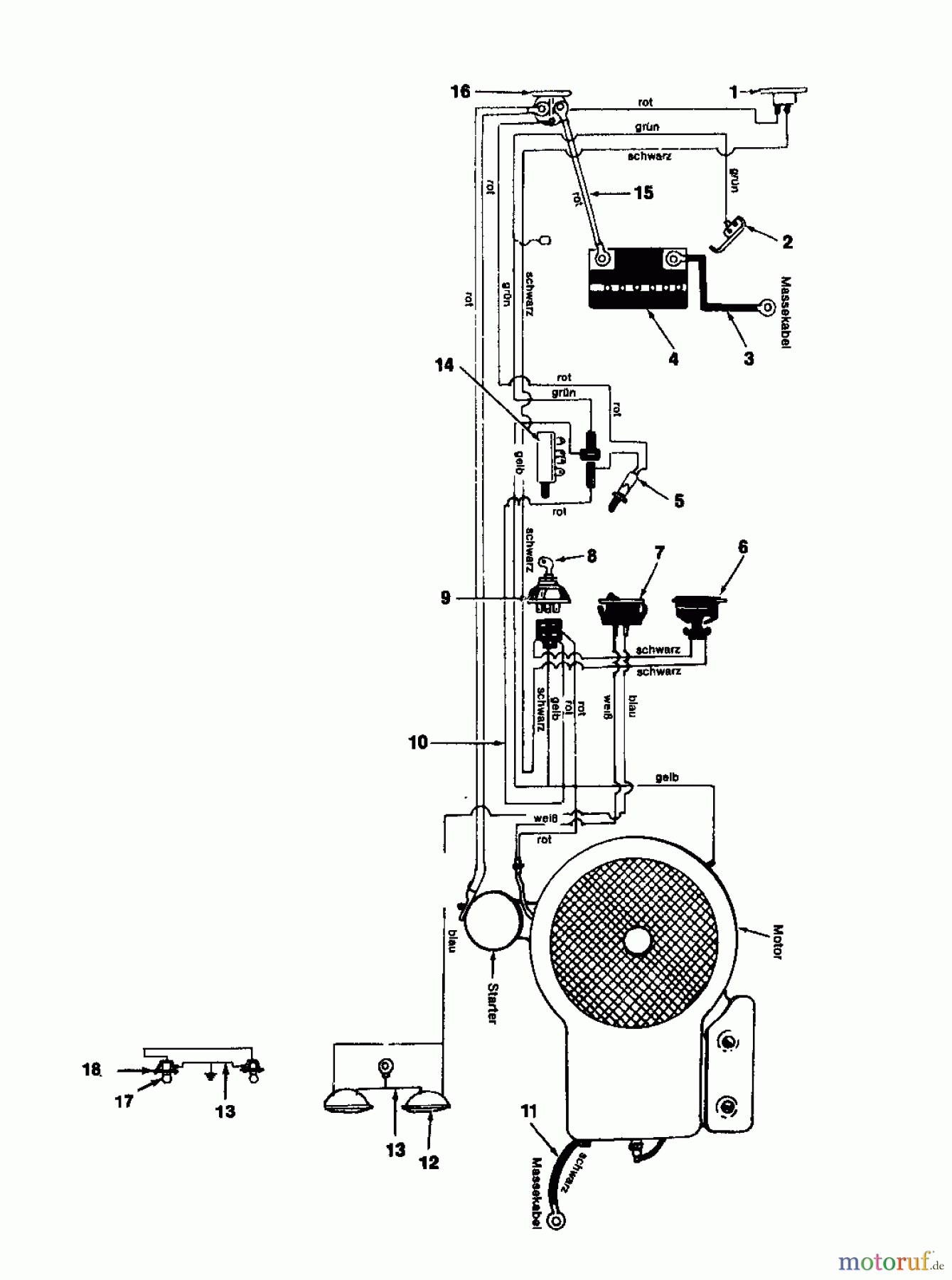  Super Rasentraktoren Super 12-96 I/C 137-6520  (1987) Schaltplan