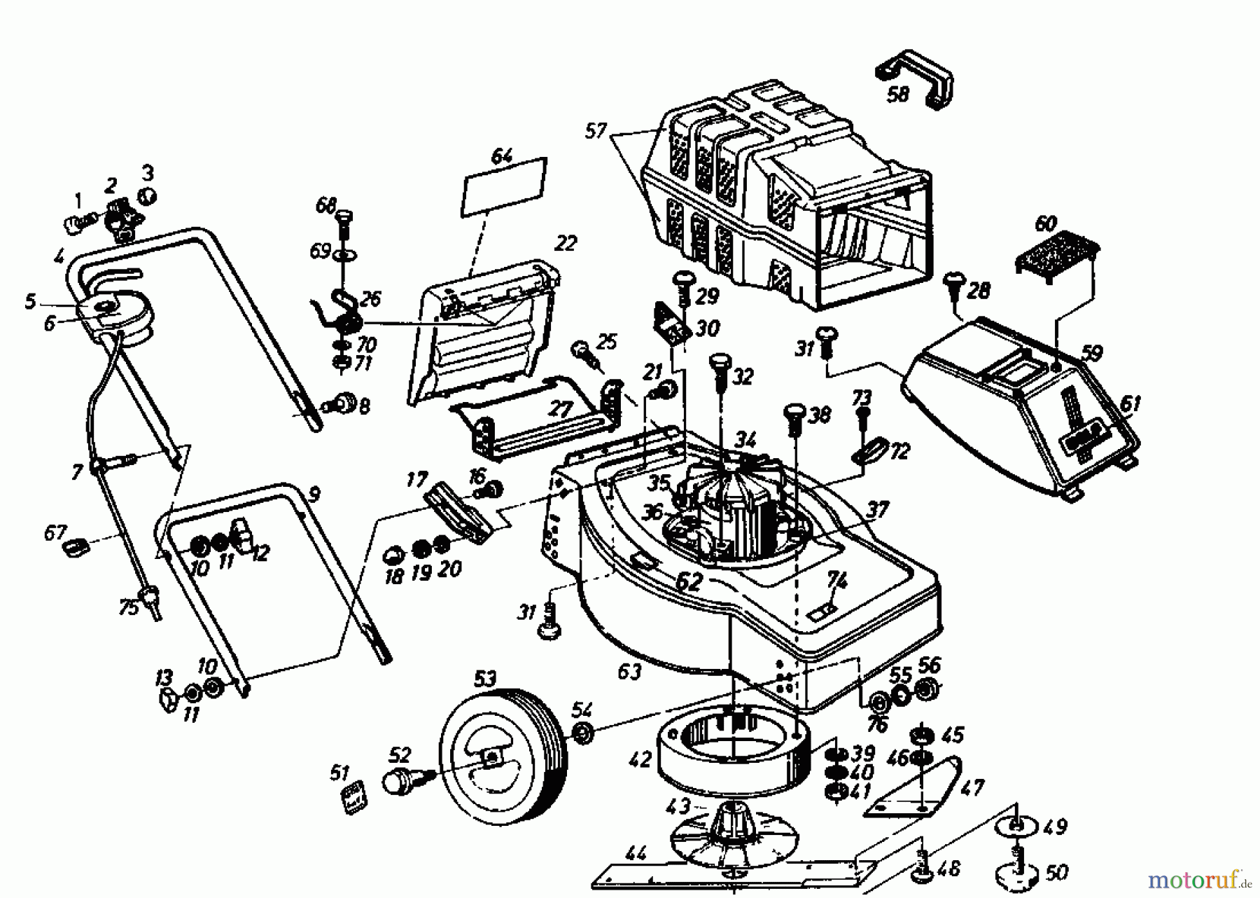 Golf Elektromäher 345 HE 02841.01  (1987) Grundgerät
