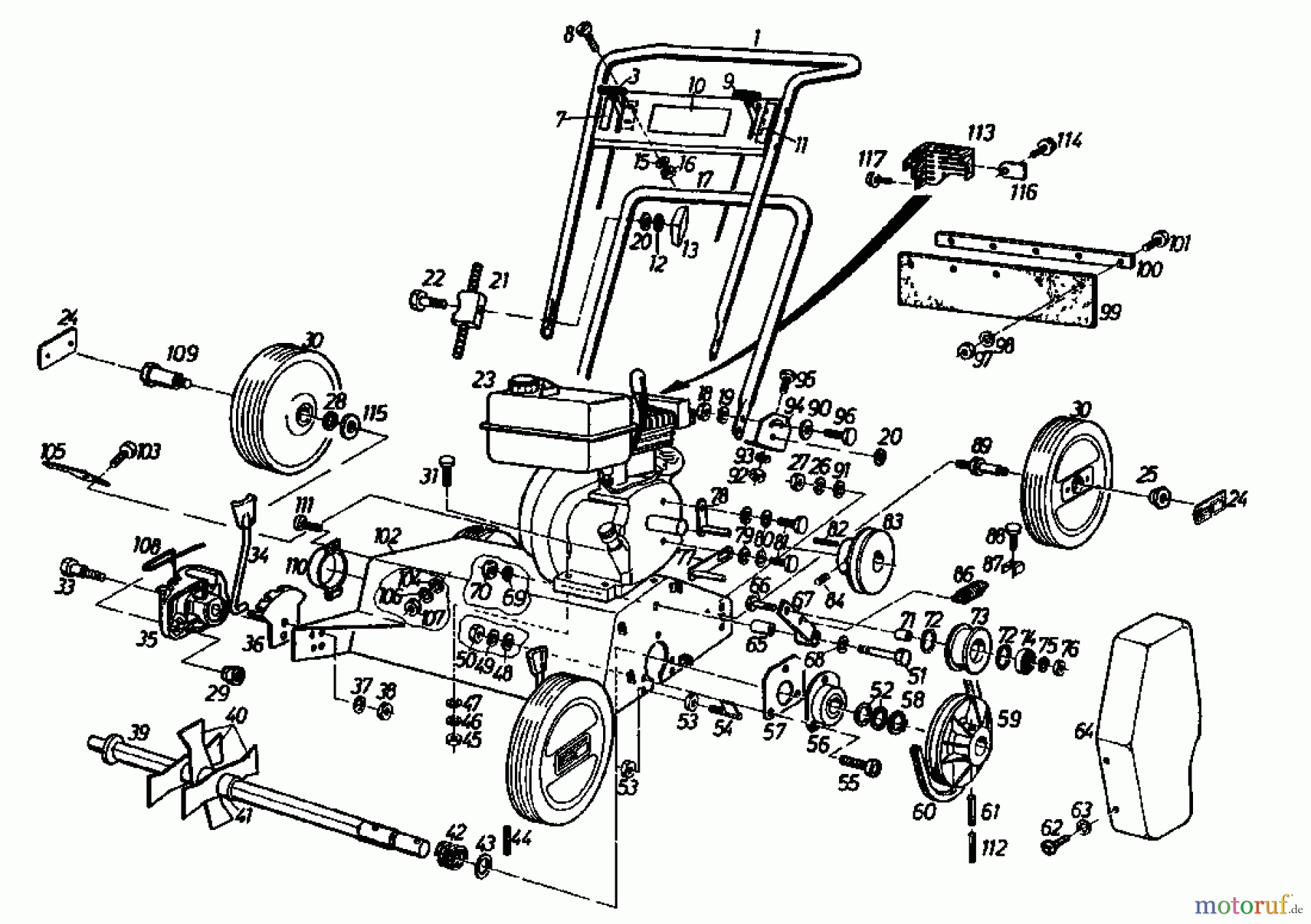  Gutbrod Motorvertikutierer VS 40 A 00054.04  (1987) Grundgerät