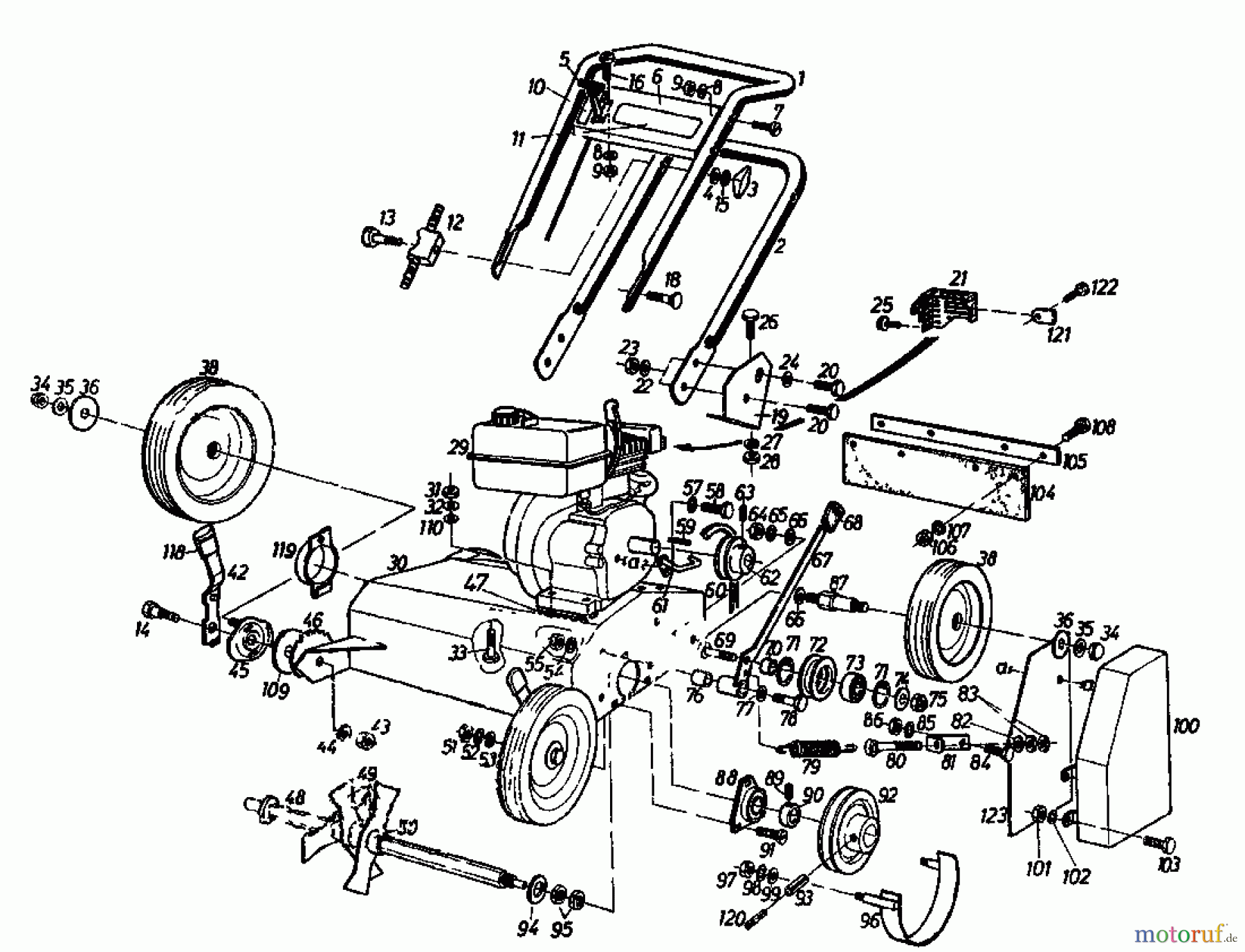  Gutbrod Motorvertikutierer VS 50 A 00053.01  (1987) Grundgerät