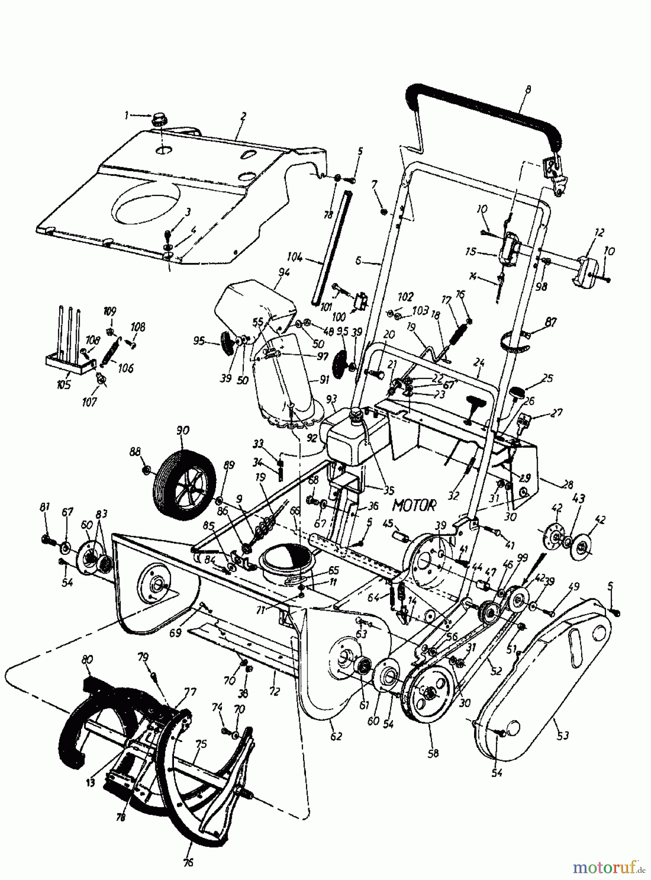  Blizzard Schneefräsen N 3-53 319-1800 (1989) Grundgerät