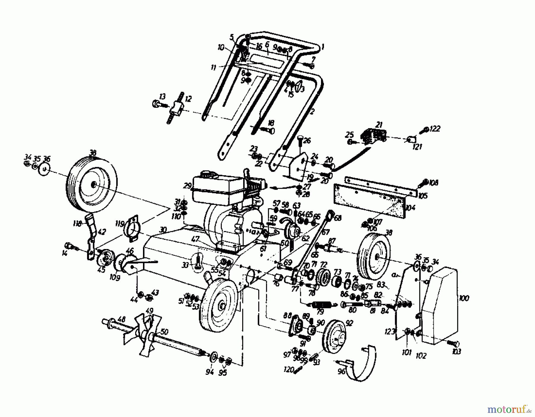  Gutbrod Motorvertikutierer VS 50 A 00053.01  (1988) Grundgerät