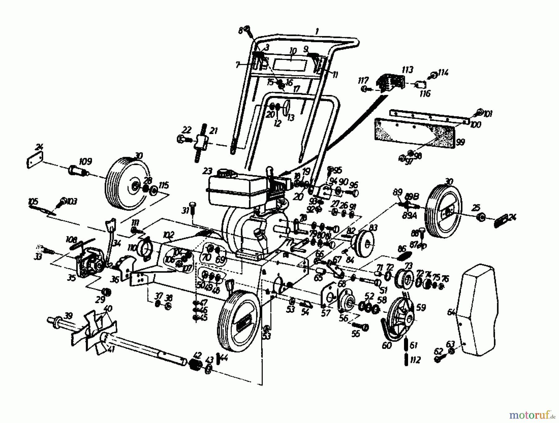  Gutbrod Motorvertikutierer VS 40 A 00054.04  (1988) Grundgerät