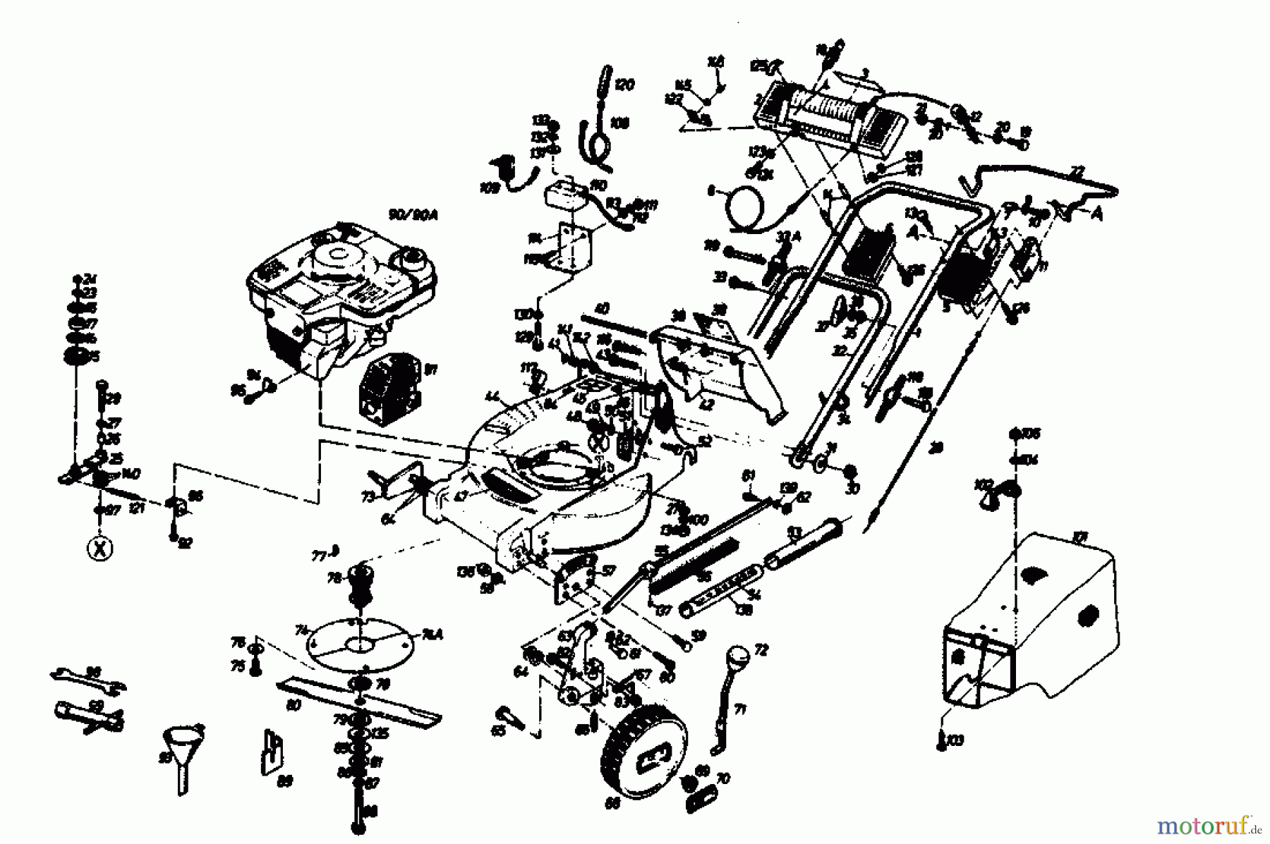  Gutbrod Motormäher mit Antrieb HB 56 R 02849.01  (1989) Grundgerät