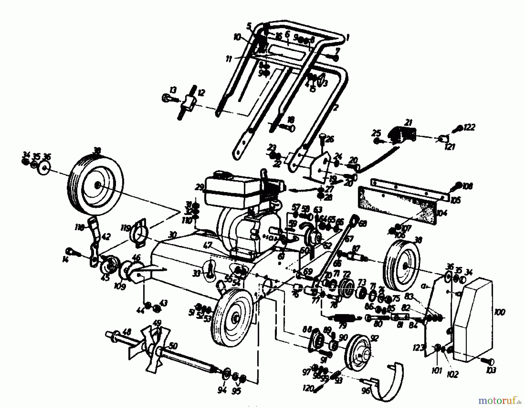  Gutbrod Motorvertikutierer VS 50 A 00053.01  (1989) Grundgerät