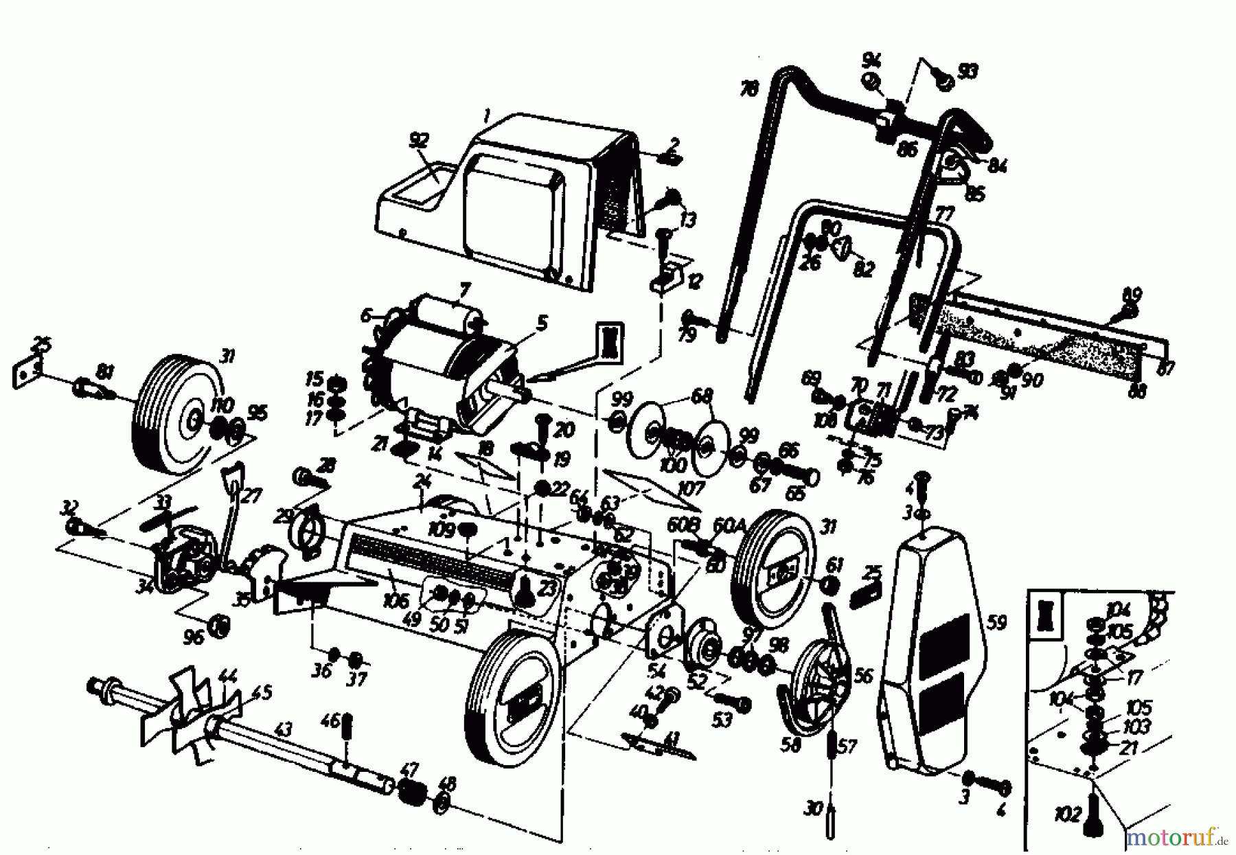  Gutbrod Motorvertikutierer VS 40 A 00054.04  (1989) Grundgerät