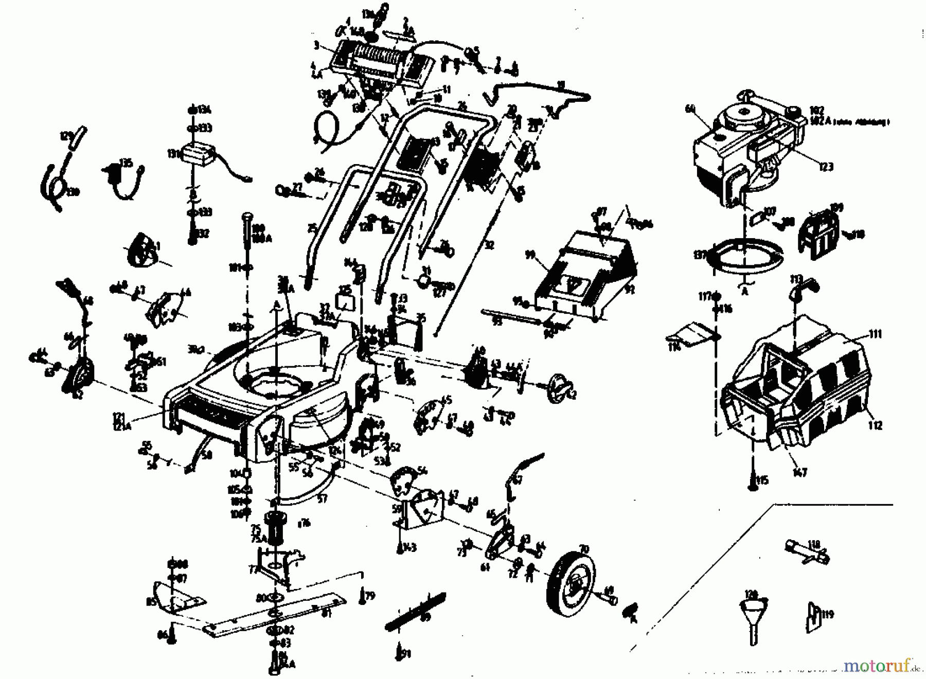  Gutbrod Motormäher mit Antrieb HB 47 R 02847.08  (1989) Grundgerät