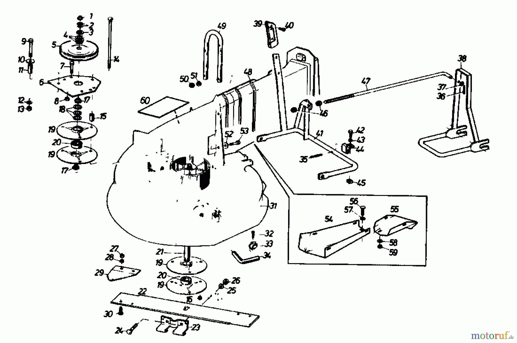  Gutbrod Rasentraktoren Sprint 1000 E 02840.04  (1989) Mähwerk 66cm