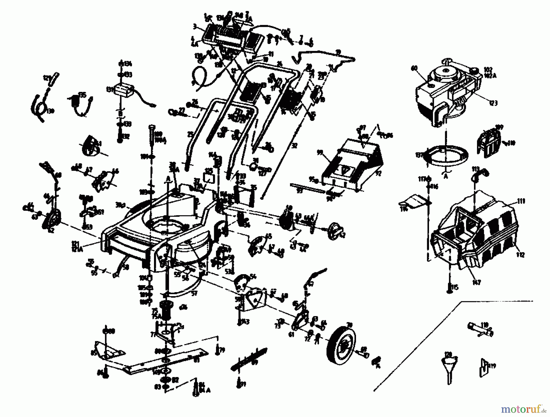  Gutbrod Motormäher mit Antrieb HB 47 R 02847.08  (1990) Grundgerät