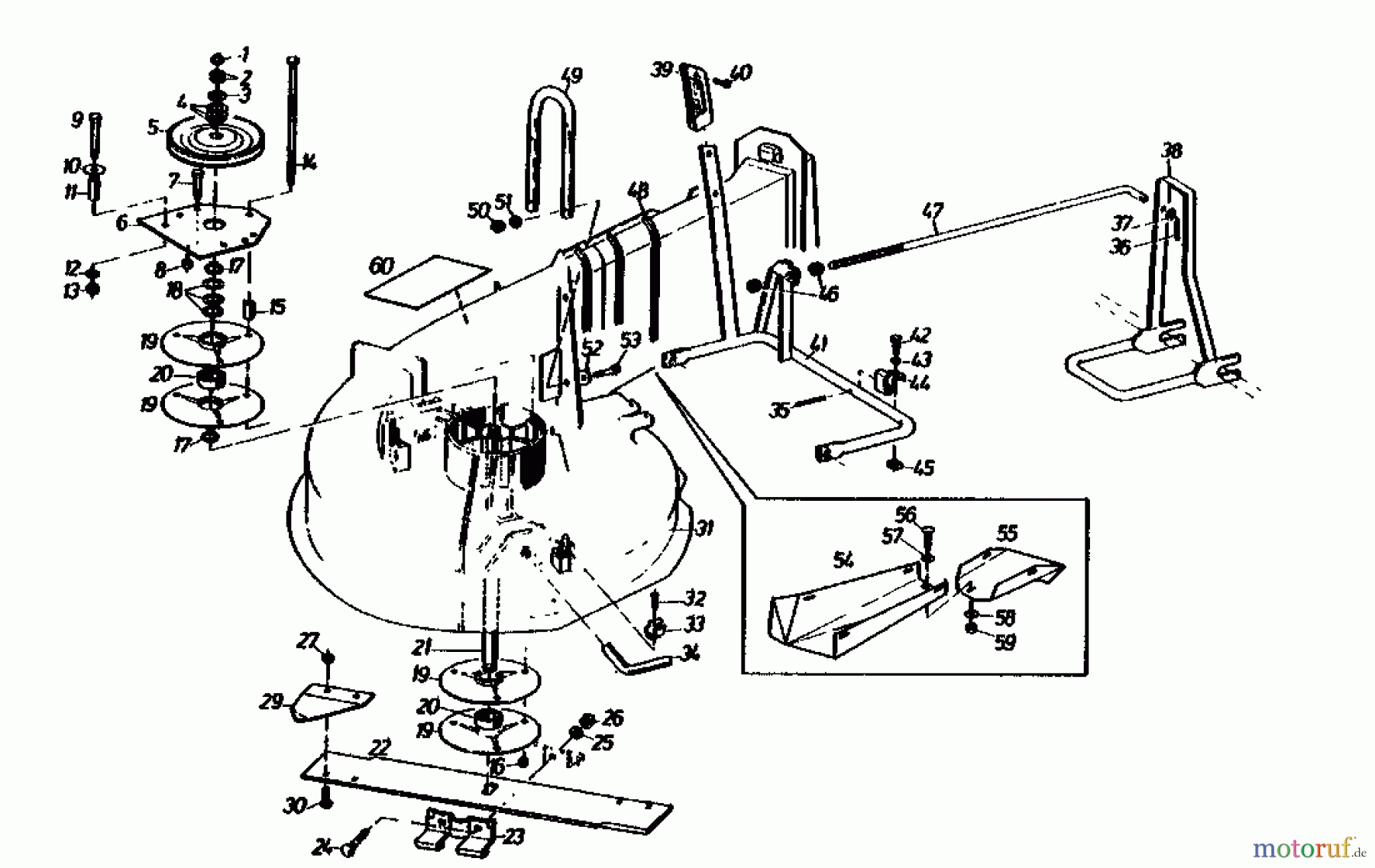  Gutbrod Rasentraktoren Sprint 1000 E 02840.04  (1990) Mähwerk 66cm