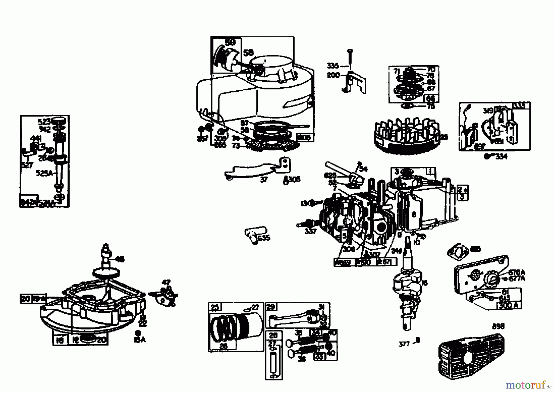  Gutbrod Balkenmäher BM 100-2/G 07507.01  (1990) Kurbelgehäuse, Zylinder