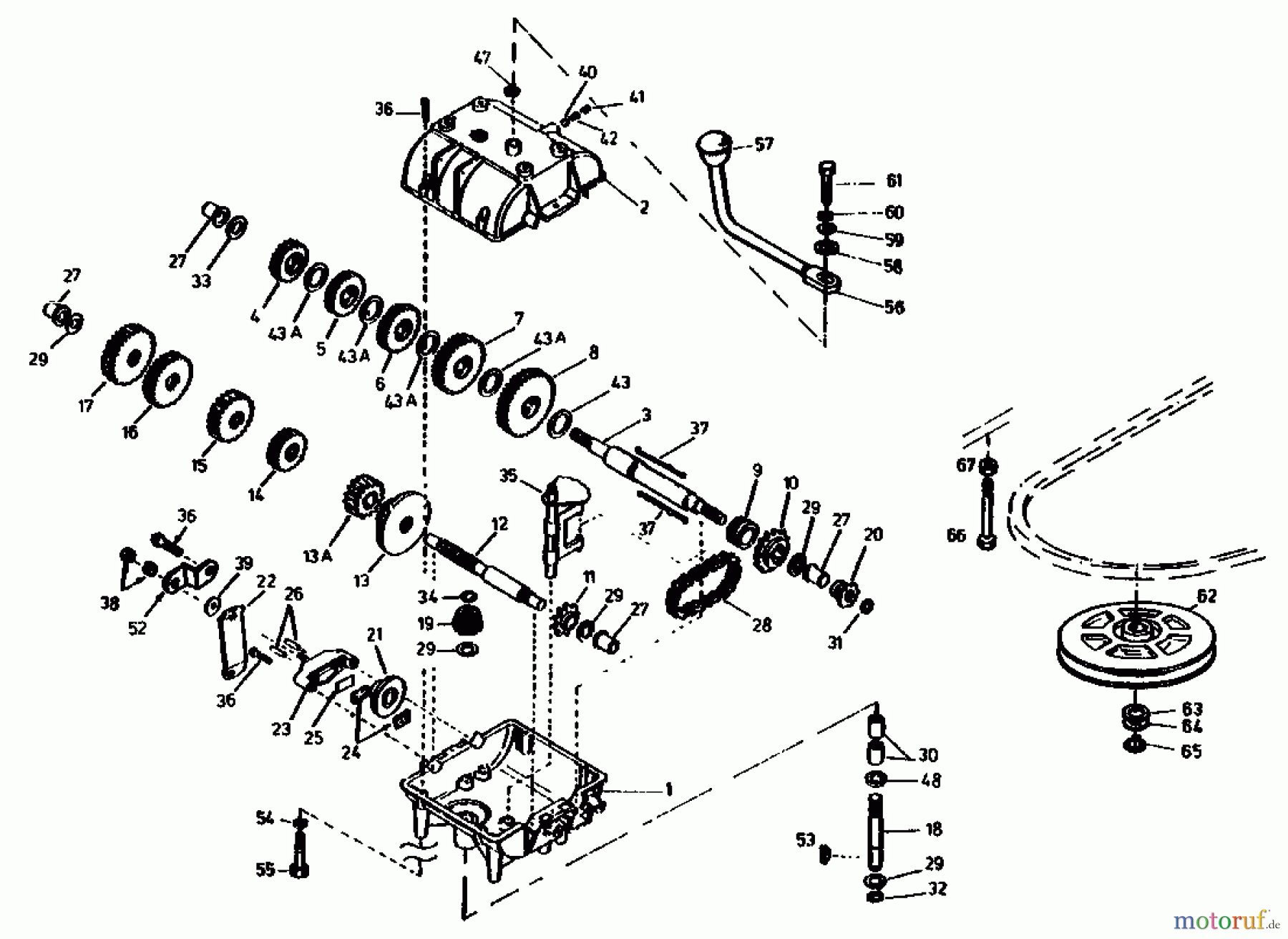  Gutbrod Rasentraktoren Sprint 1000 E 02840.04  (1990) Getriebe
