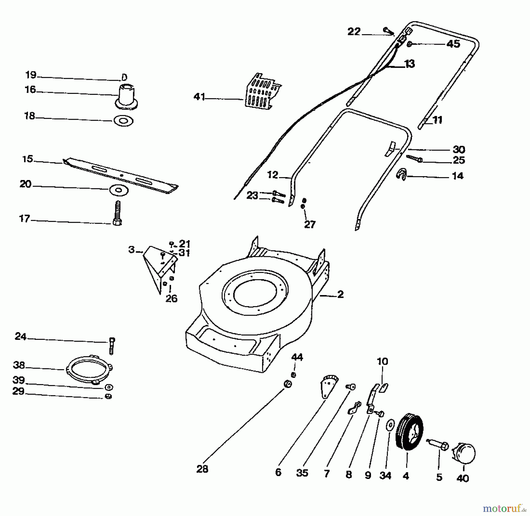  Nizza Motormäher NIZZA 48 110-0151  (1990) Grundgerät