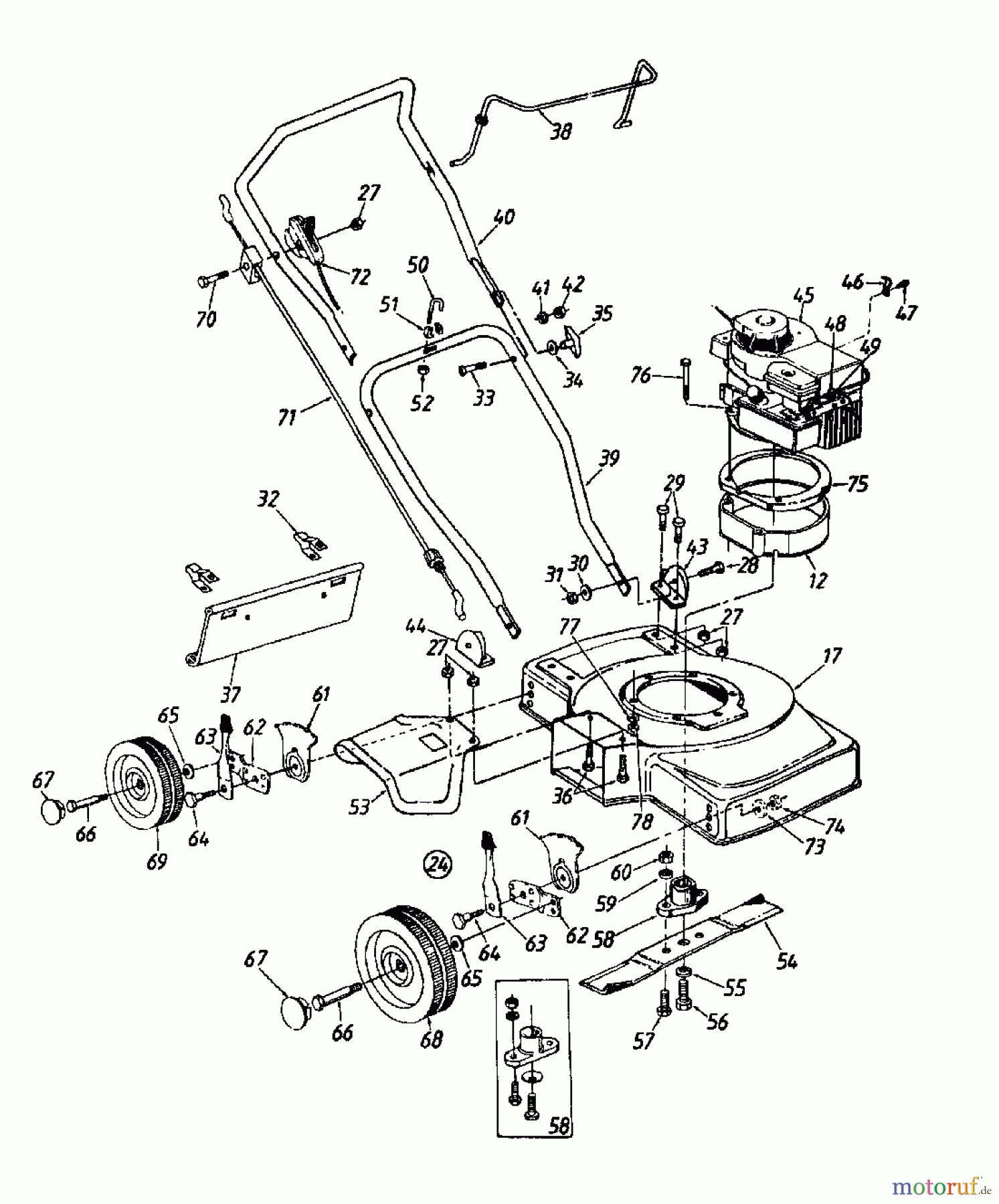  Nizza Motormäher NIZZA 40 111-0081  (1991) Grundgerät