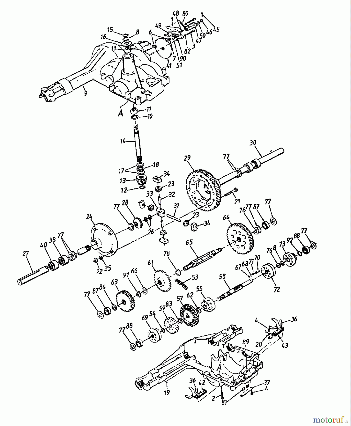  Super Gartentraktoren Super 18-117 N 141-849H  (1991) Getriebe