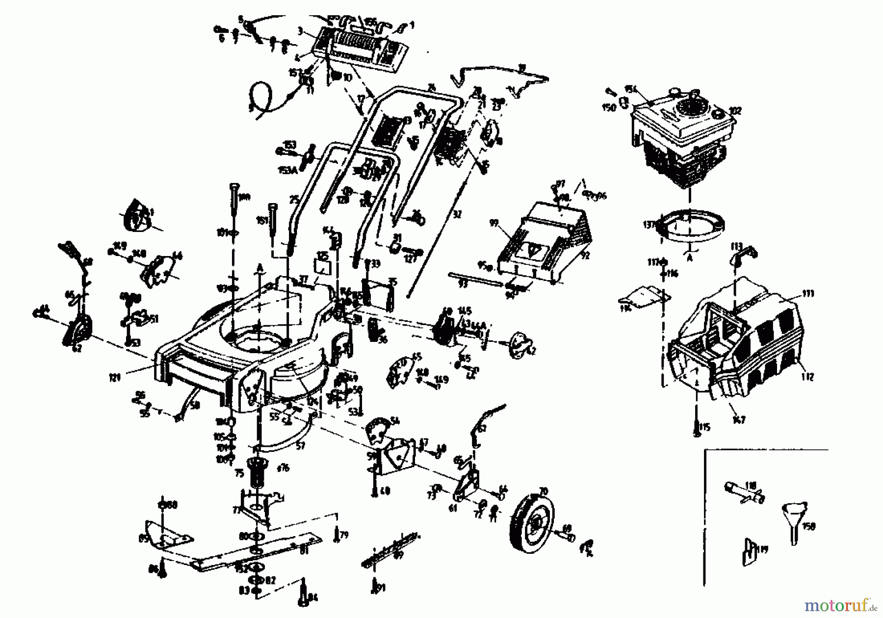  Gutbrod Motormäher mit Antrieb HB 47 R-4 BS 04001.01  (1991) Grundgerät