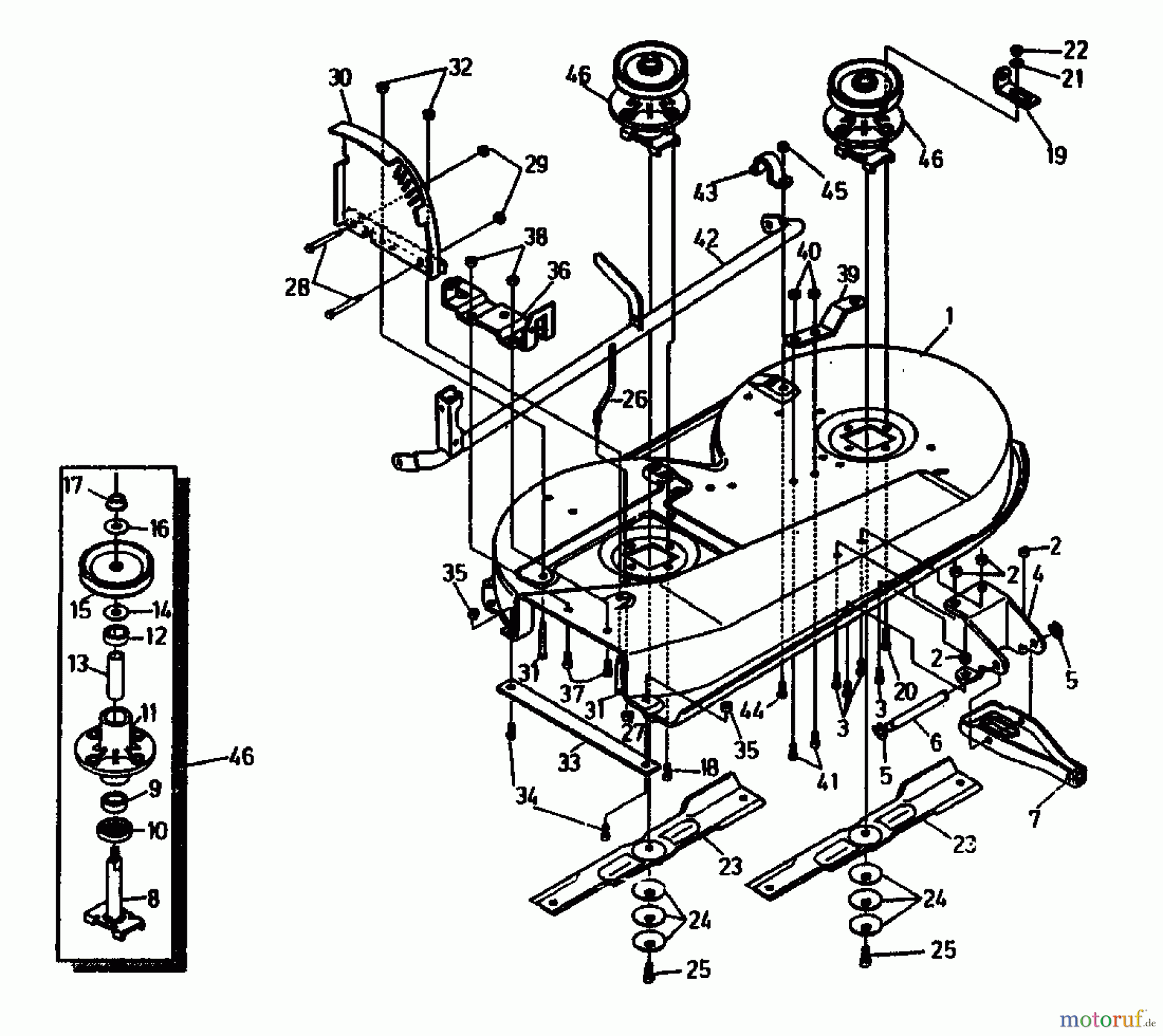  Gutbrod Rasentraktoren ASB 90-10 04015.01  (1991) Mähwerk 100cm