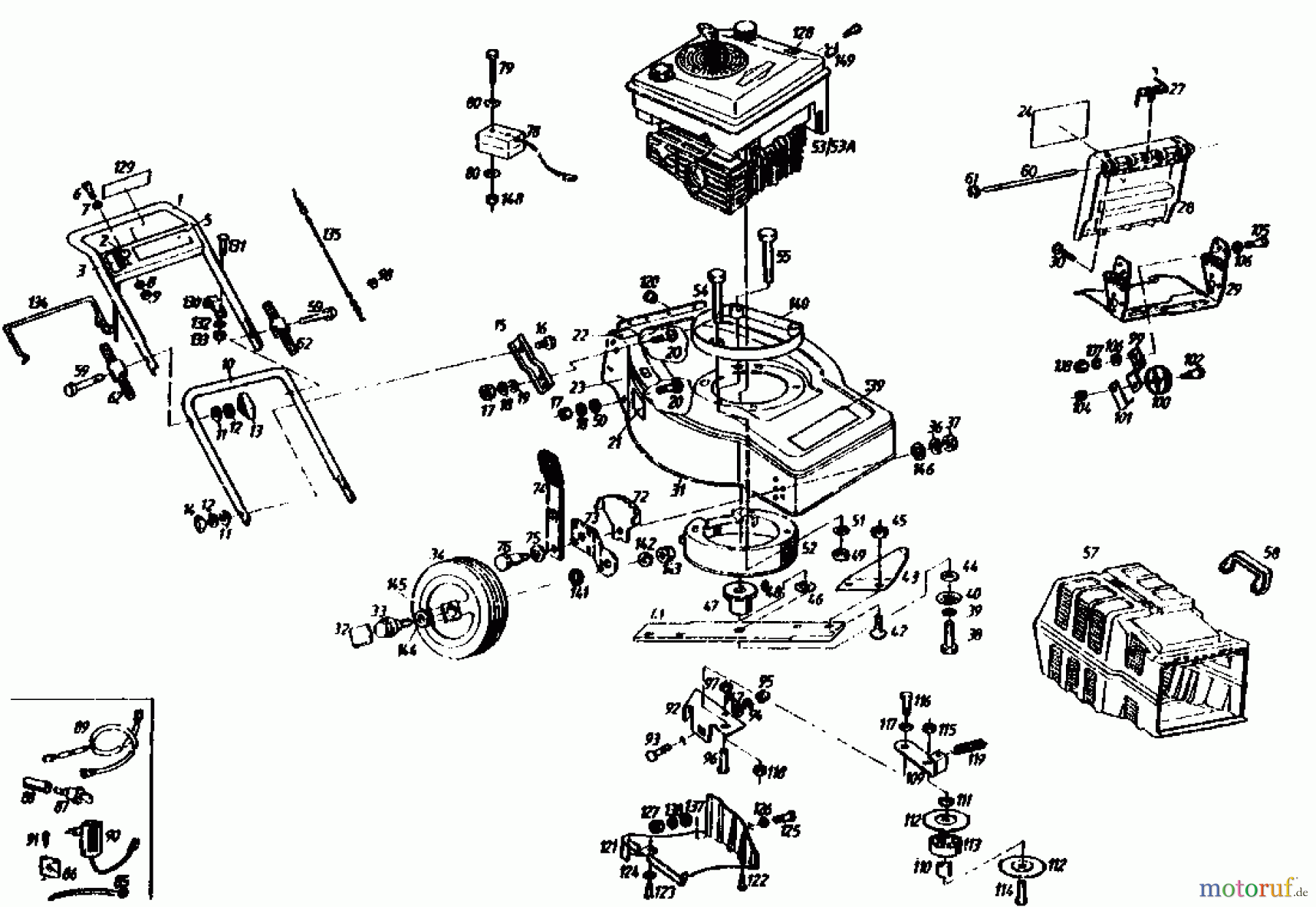  Gutbrod Motormäher mit Antrieb TURBO HBSRE 04011.04  (1991) Grundgerät