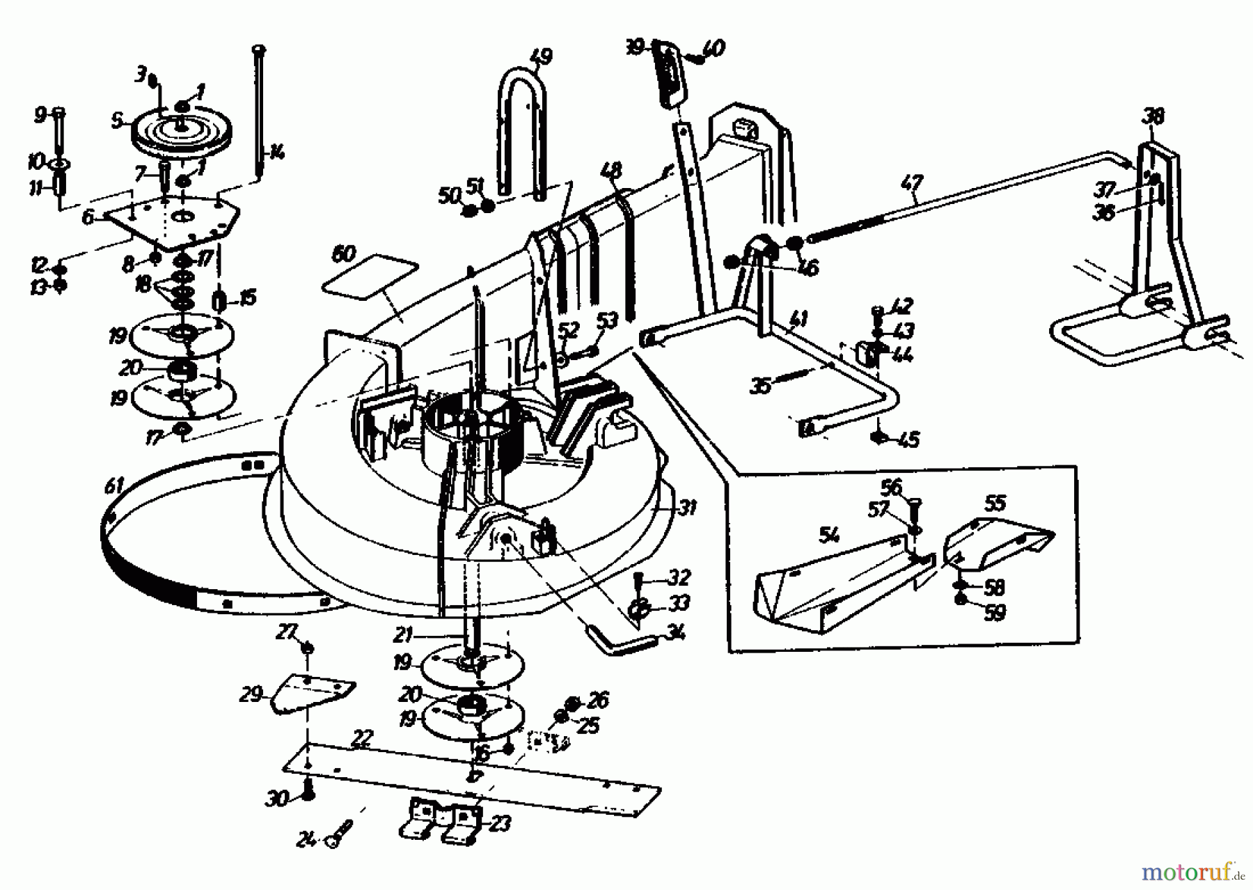  Gutbrod Rasentraktoren Sprint 1000 E 02840.04  (1991) Mähwerk 66cm