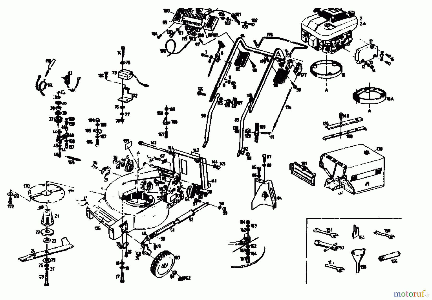  Gutbrod Motormäher mit Antrieb MH 454 RE 04006.05  (1991) Grundgerät
