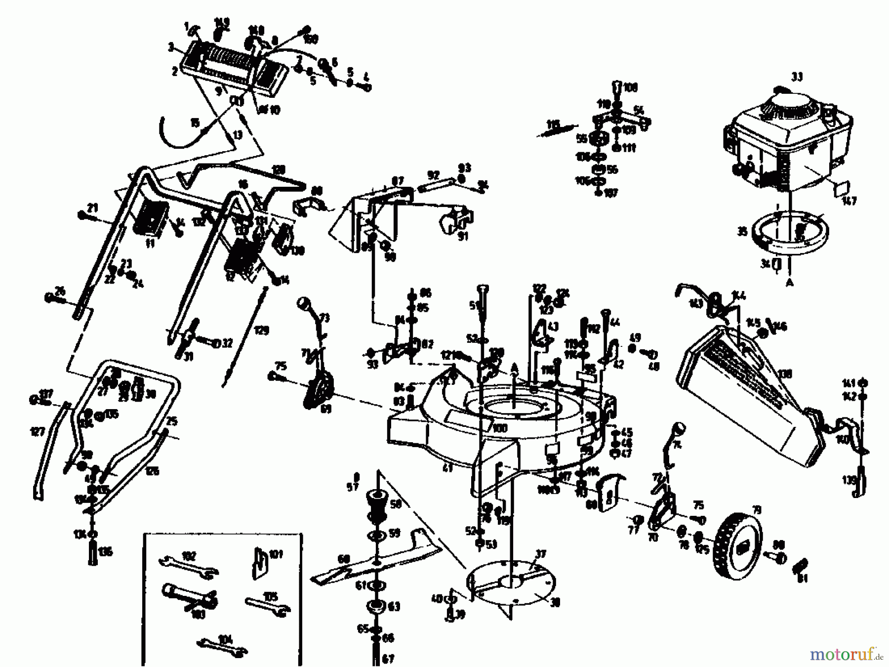  Gutbrod Motormäher mit Antrieb MS 482 R 04008.03  (1991) Grundgerät