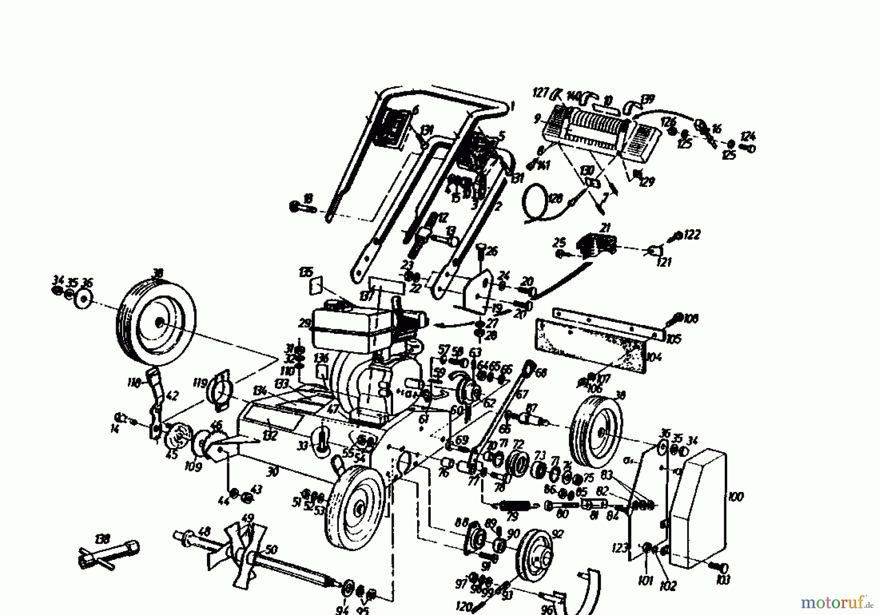  Gutbrod Motorvertikutierer MV 504 00053.03  (1991) Grundgerät