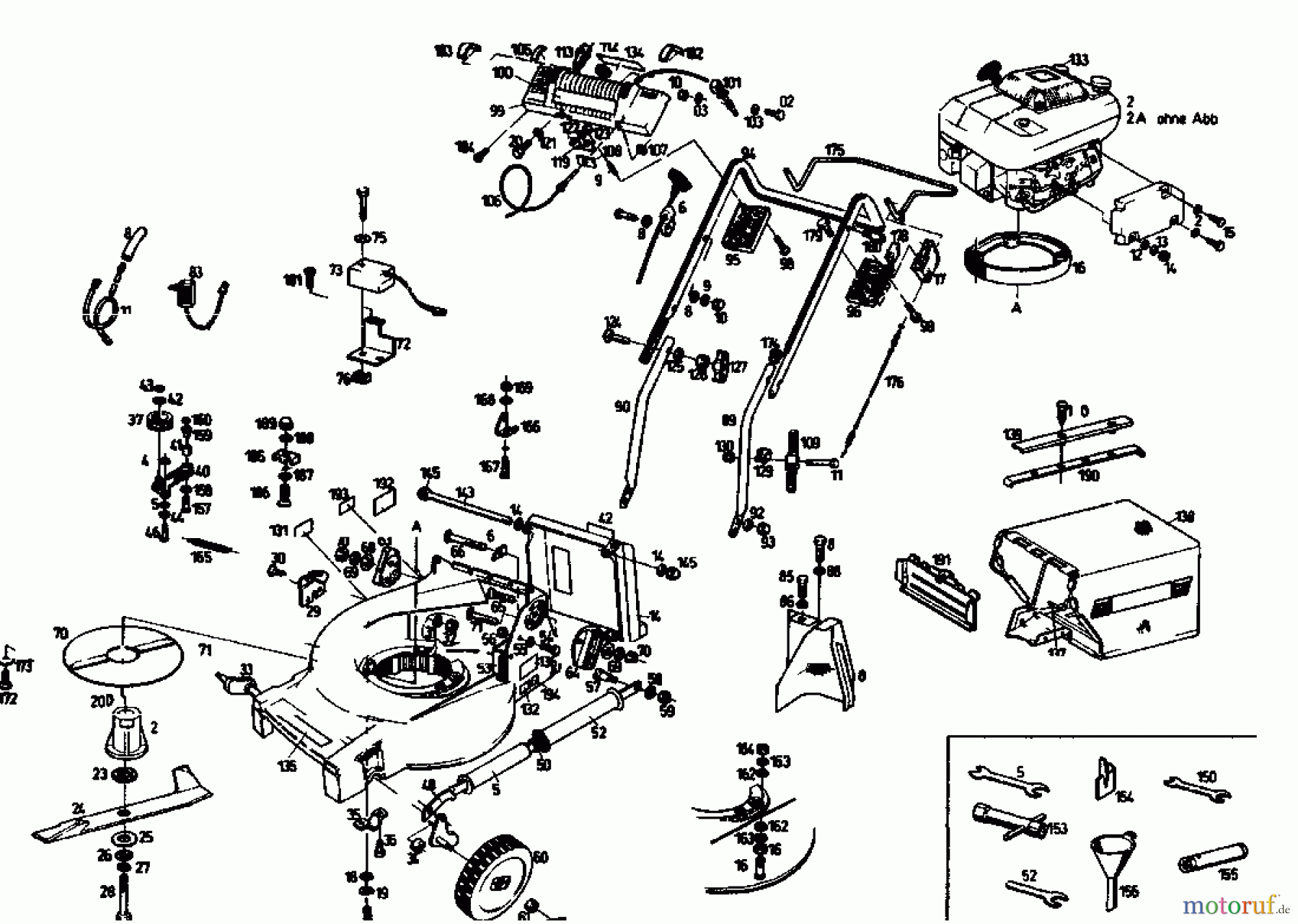  Gutbrod Motormäher mit Antrieb MH 454 RE 04006.05  (1992) Grundgerät