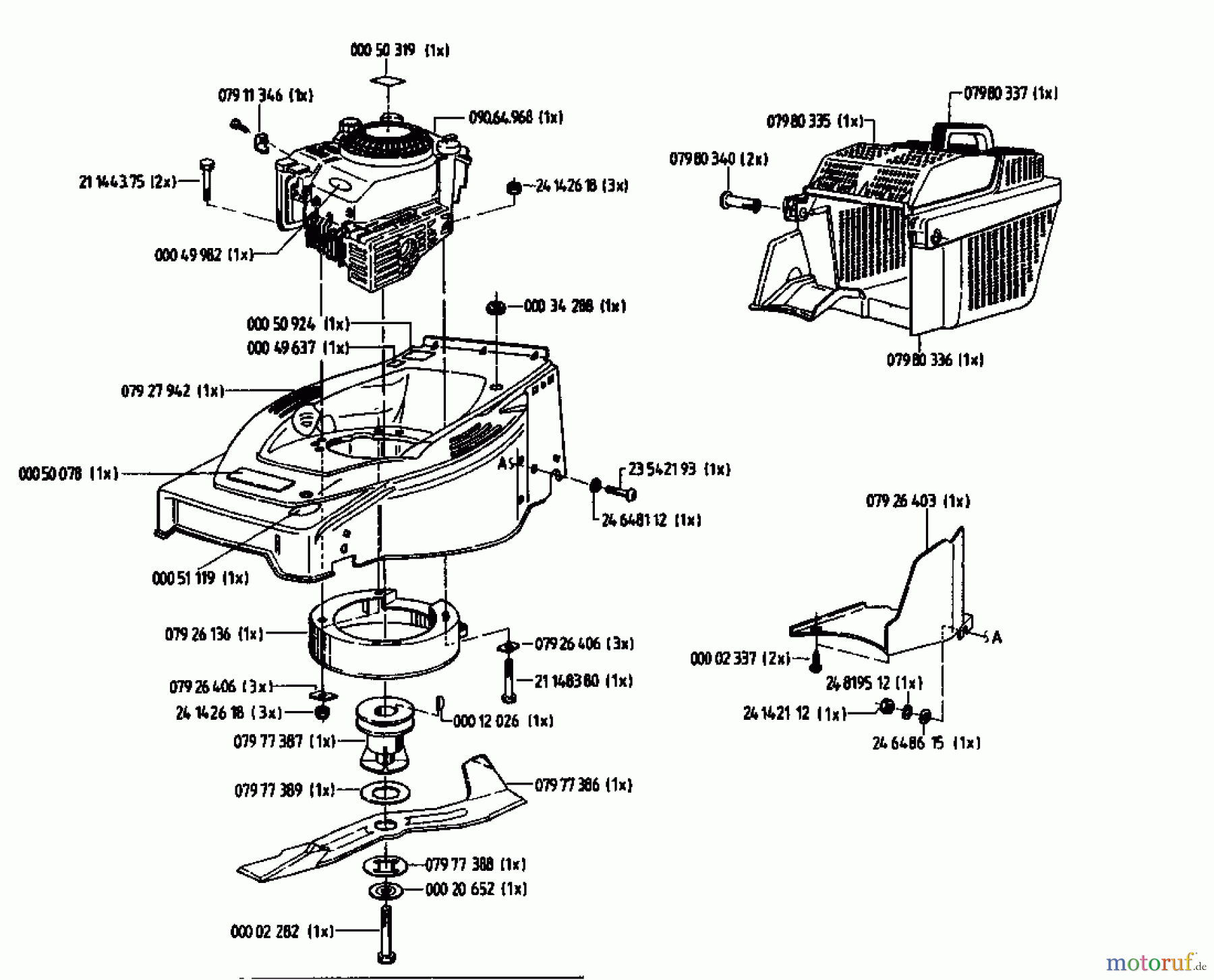  Gutbrod Motormäher mit Antrieb HB 48 RL 02815.01  (1993) Grundgerät