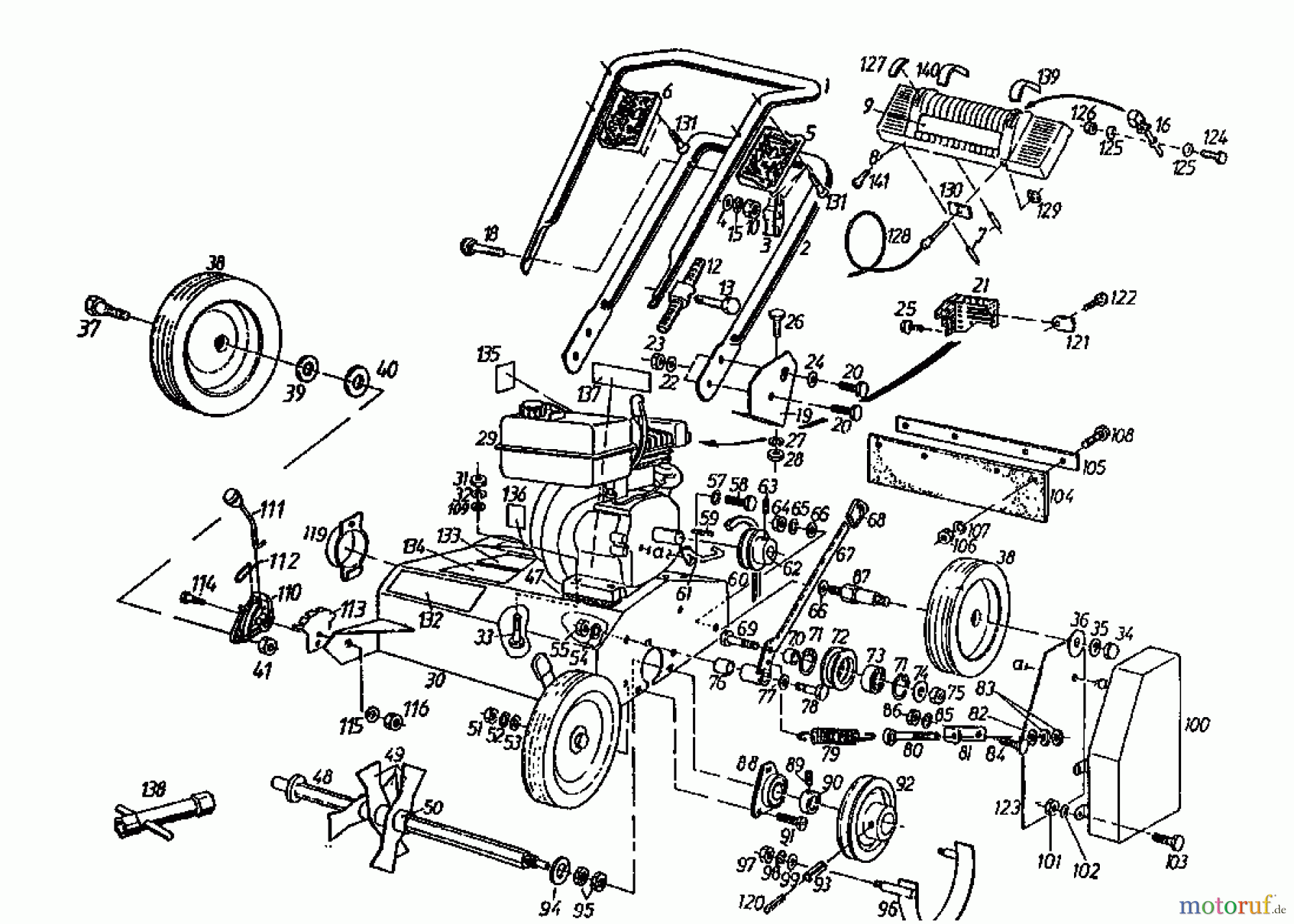  Gutbrod Motorvertikutierer MV 504 00053.04  (1993) Grundgerät