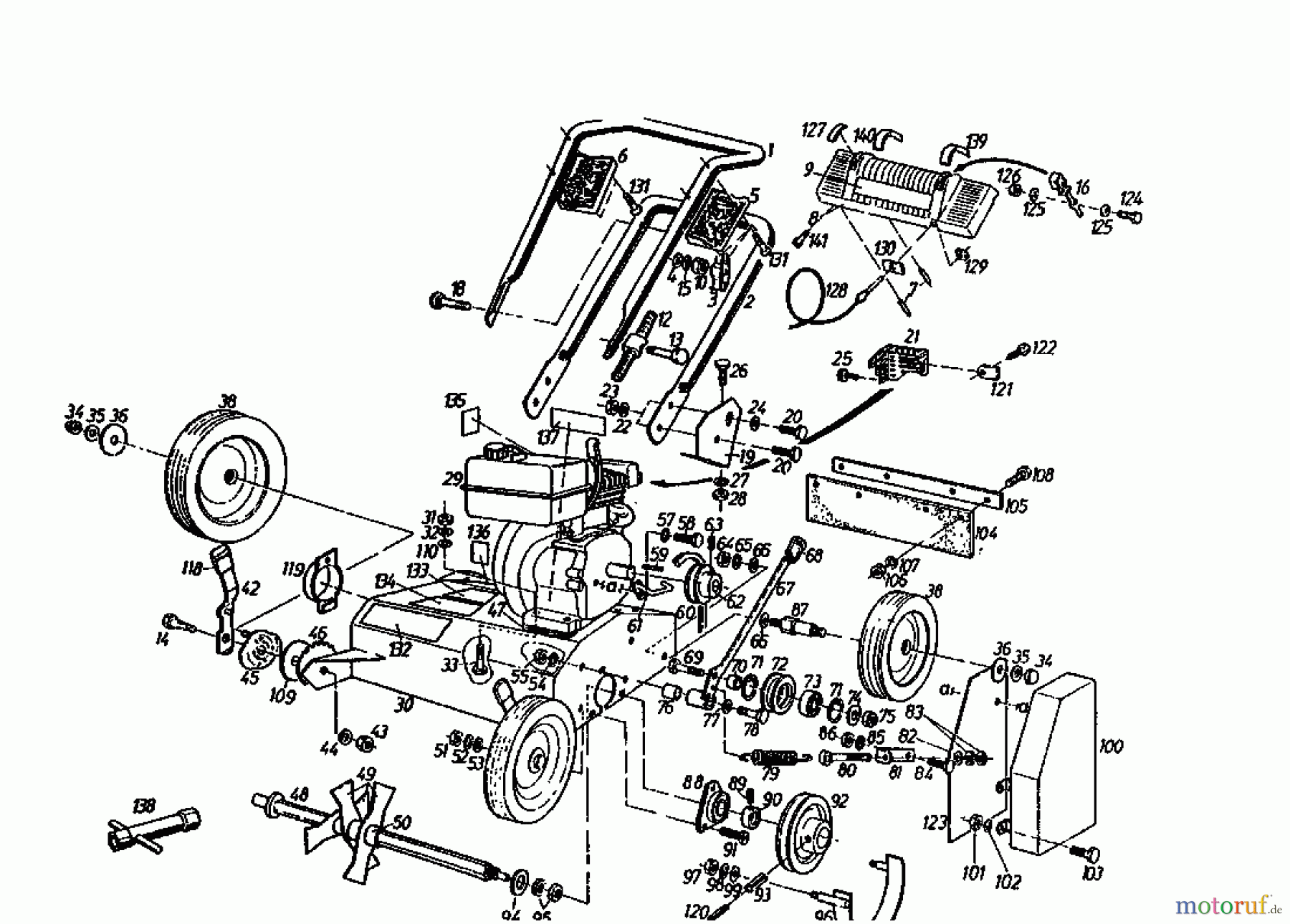  Gutbrod Petrol verticutter MV 504 00053.03  (1993) Basic machine