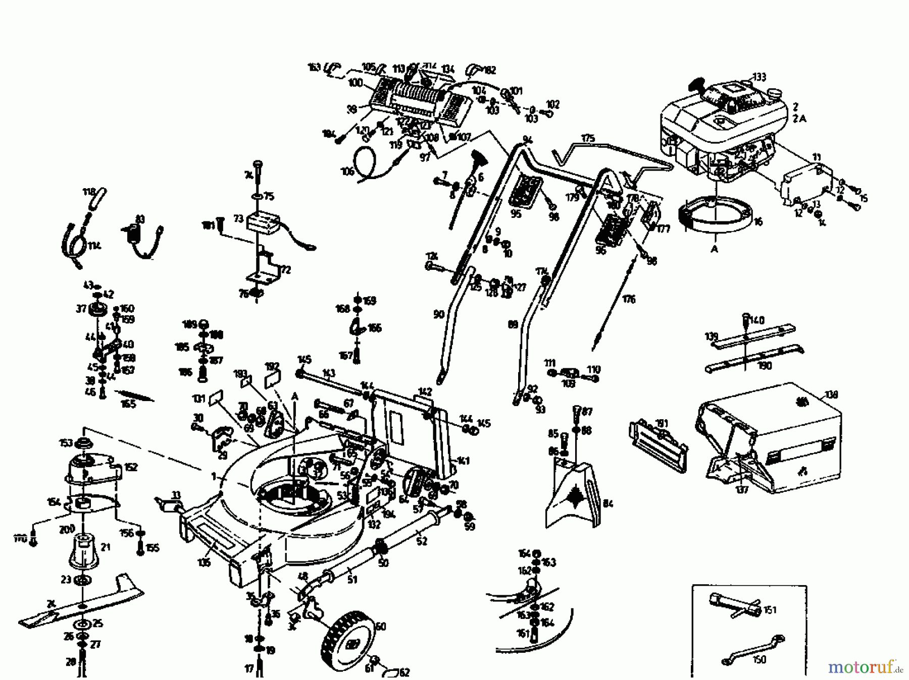 Gutbrod Motormäher mit Antrieb MH 454 R 04006.04  (1993) Grundgerät