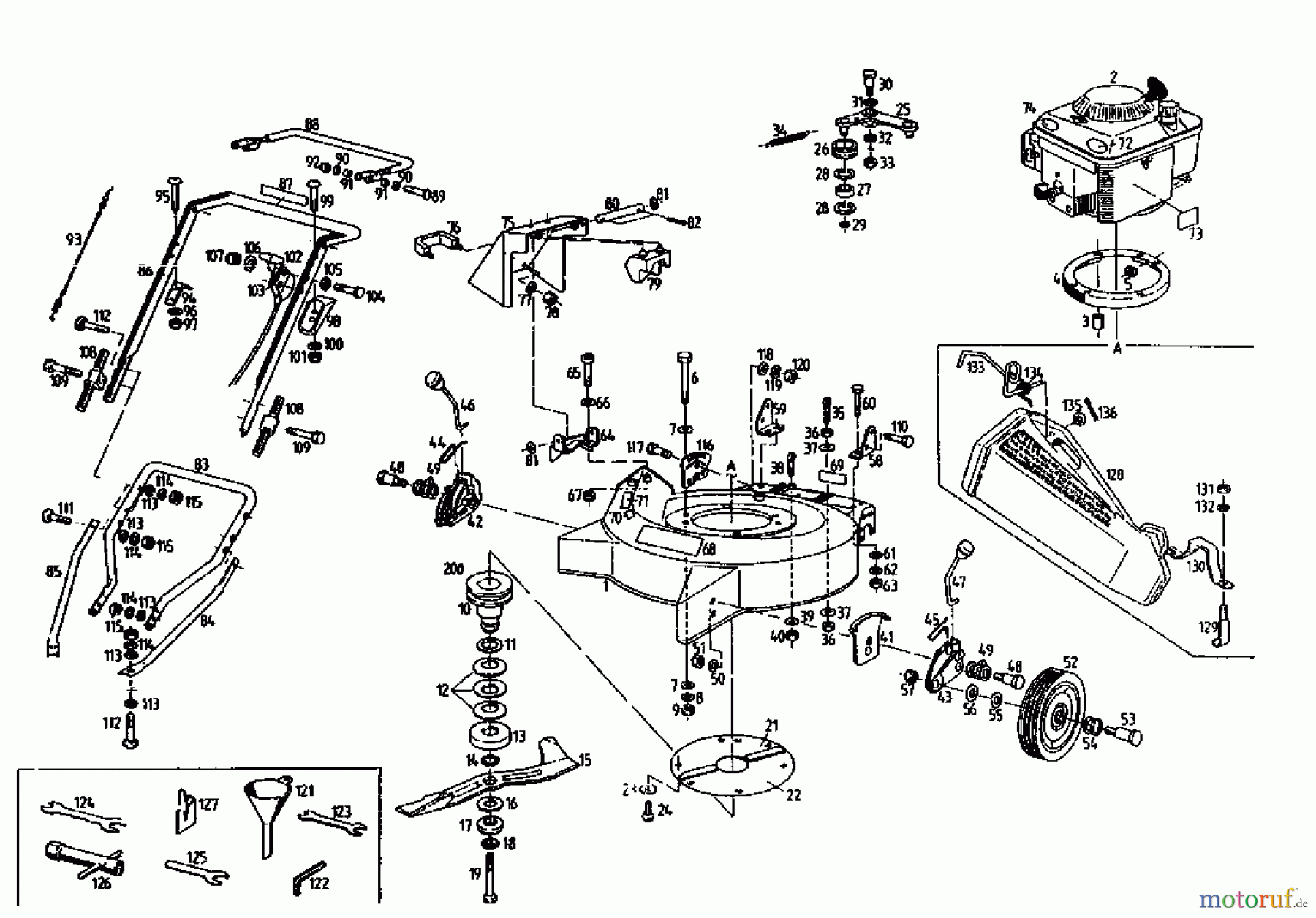  Gutbrod Motormäher mit Antrieb MS 482 PR 04016.03  (1993) Grundgerät